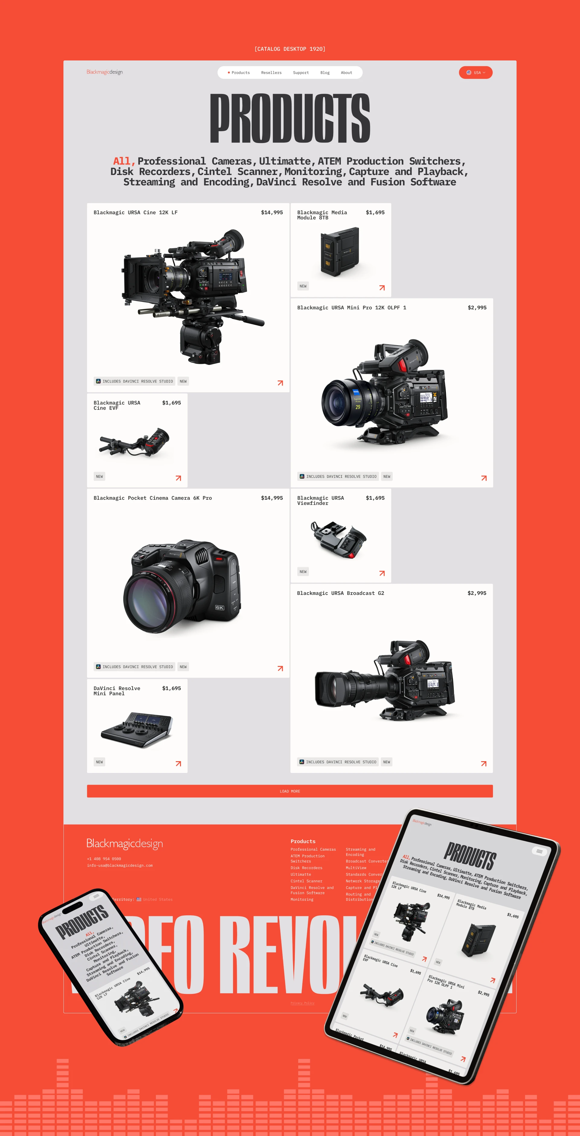 Blackmagic Design | Corporate website concept — Изображение №6 — Интерфейсы, Брендинг на Dprofile