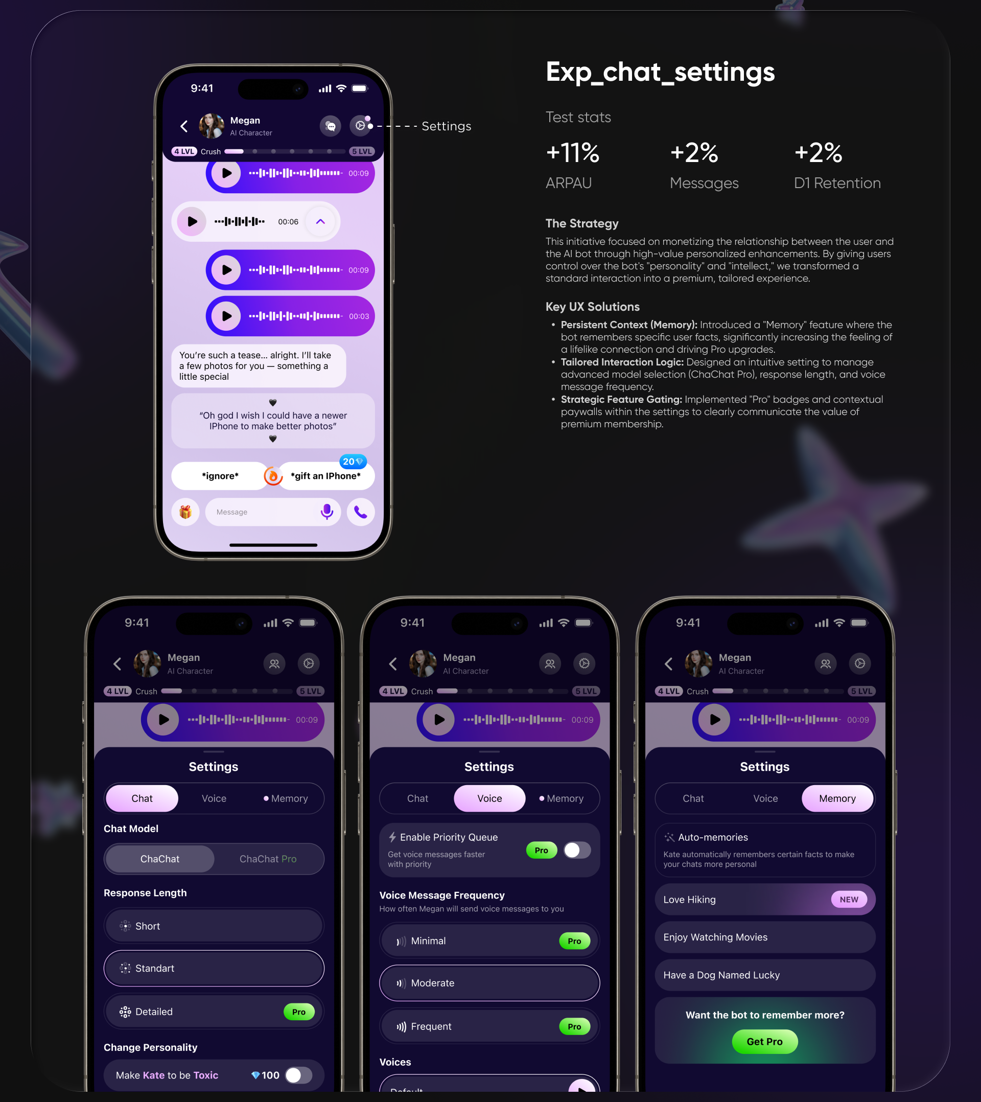 ChaChat — AI-Powered B2C Companion — Изображение №12 — Интерфейсы на Dprofile