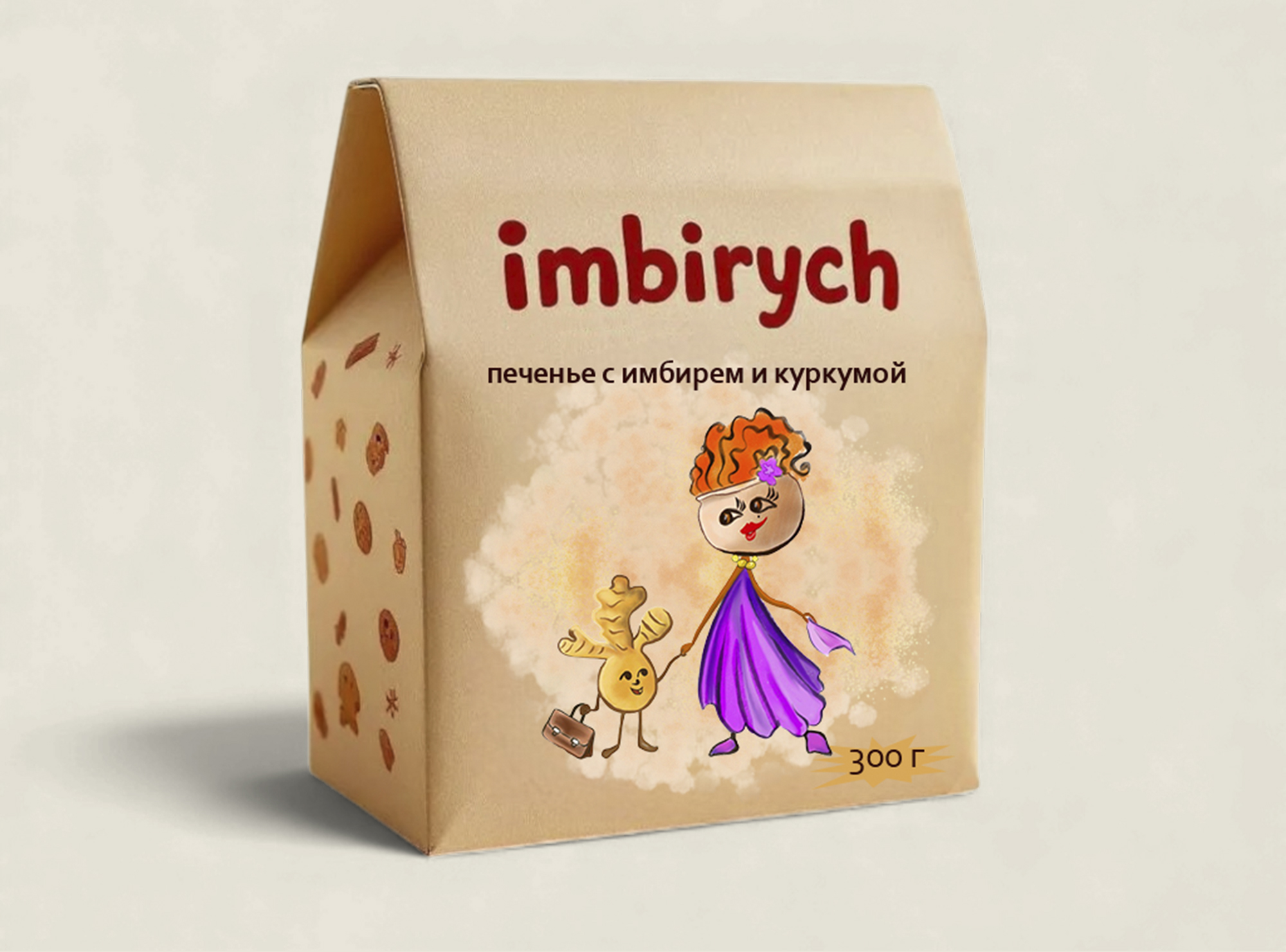 Печенье с имбирём  "Имбирыч" — Изображение №7 — Брендинг, Иллюстрация на Dprofile