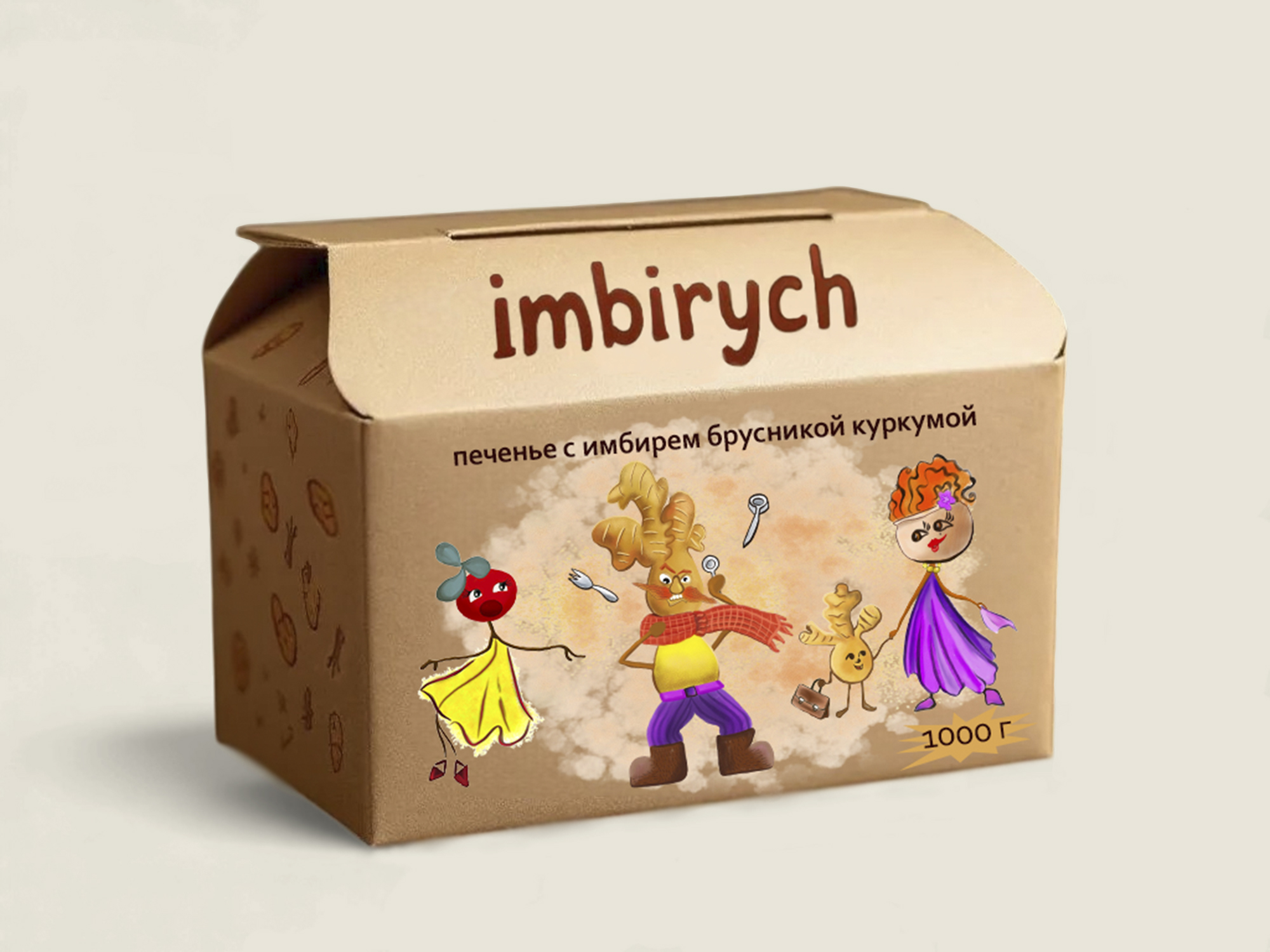 Печенье с имбирём  "Имбирыч" — Изображение №5 — Брендинг, Иллюстрация на Dprofile