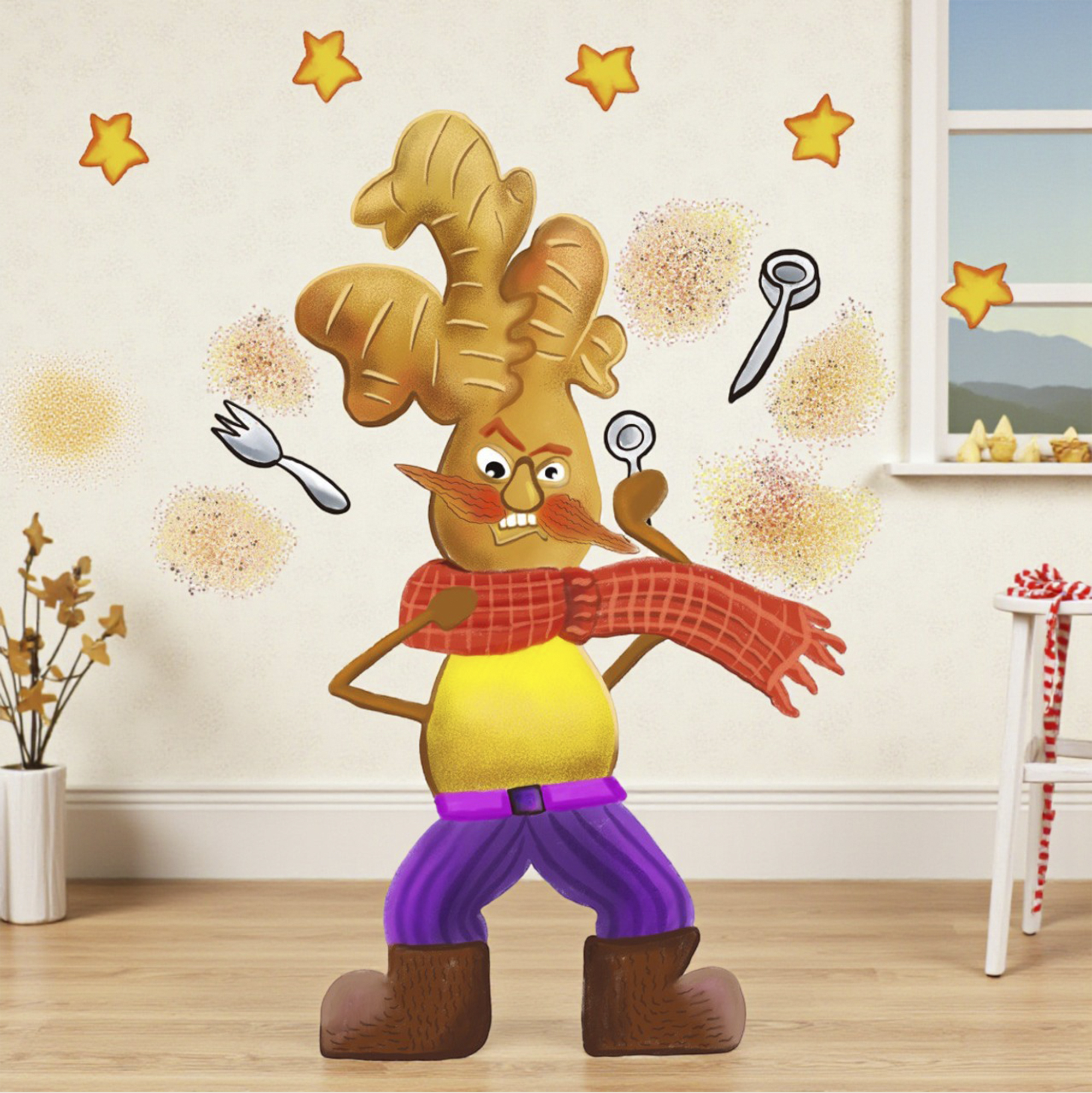 Печенье с имбирём  "Имбирыч" — Изображение №4 — Брендинг, Иллюстрация на Dprofile