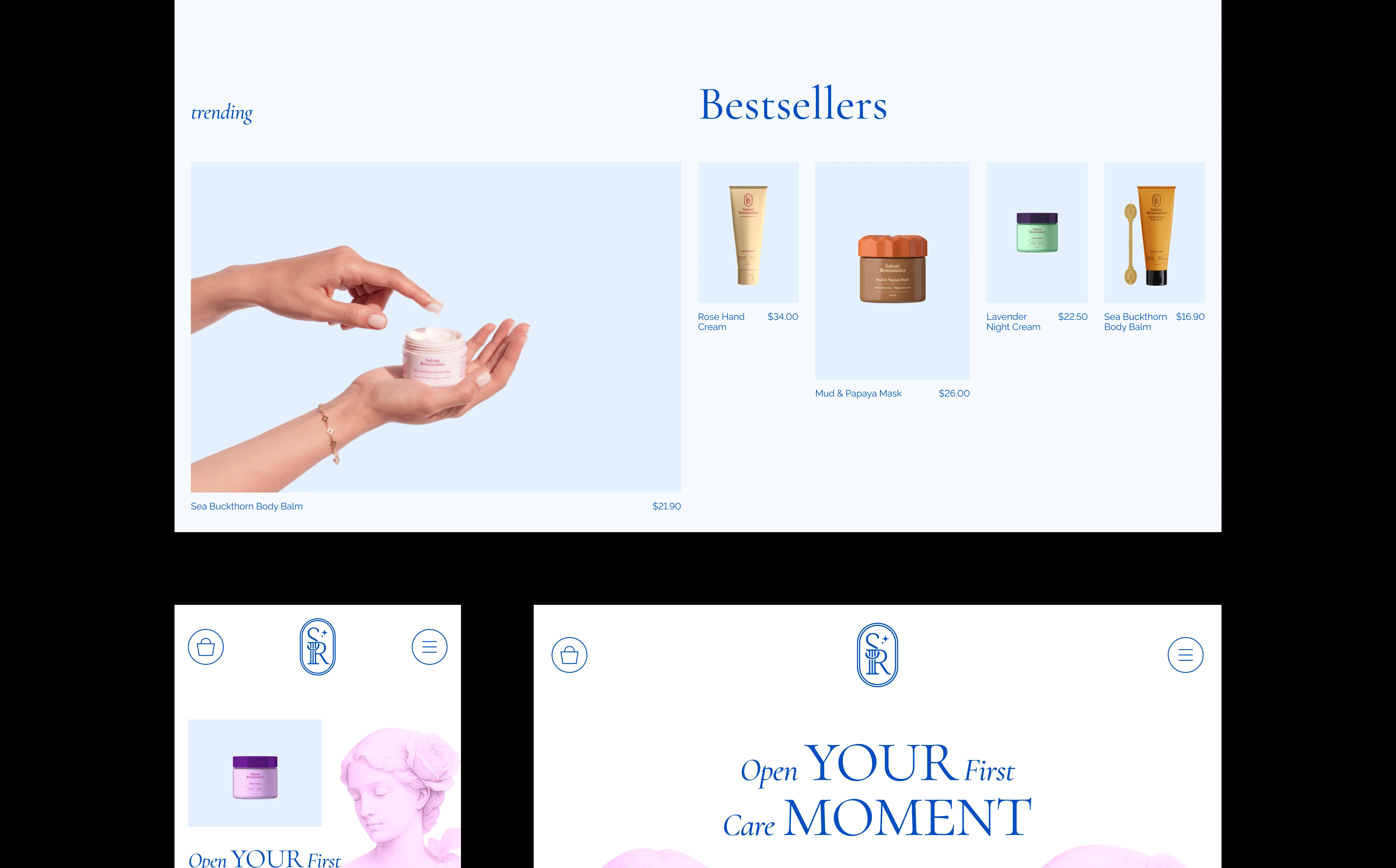 Saksay Renaissance | Brand Identity, user interface — Изображение №8 — Интерфейсы, Брендинг на Dprofile