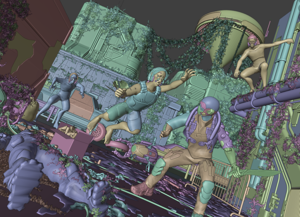 Zombie Apocalypse in Cyberpunk "Glitch Dead" — Изображение №4 — Графика, 3D на Dprofile