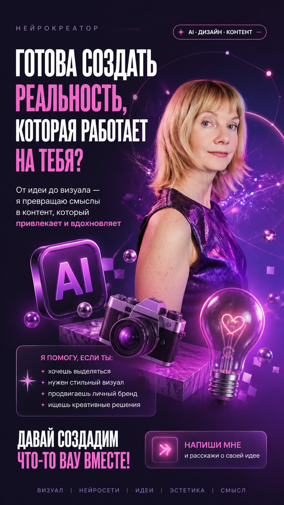 Сторис с 3D и неон-стилем — Изображение №4 — Маркетинг, Нейро на Dprofile