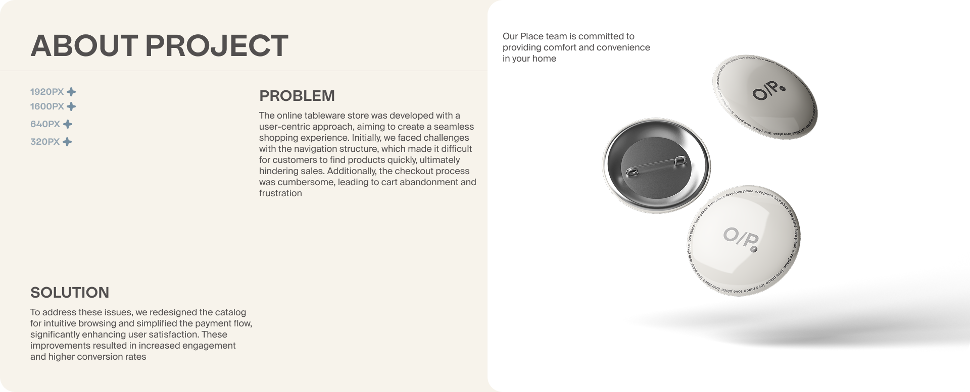 Online store OUR PLACE — Изображение №2 — Интерфейсы на Dprofile