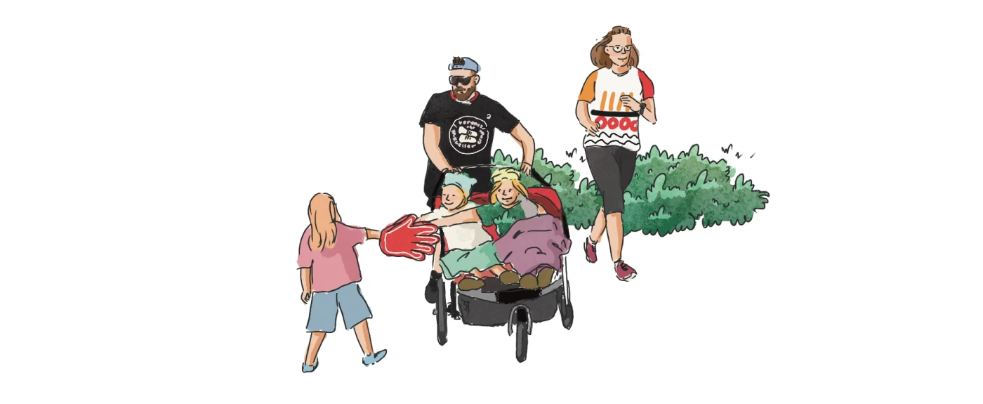 Виммельбух открытка к дню рождения парковых забегов в Динамо — Изображение №8 — Иллюстрация на Dprofile