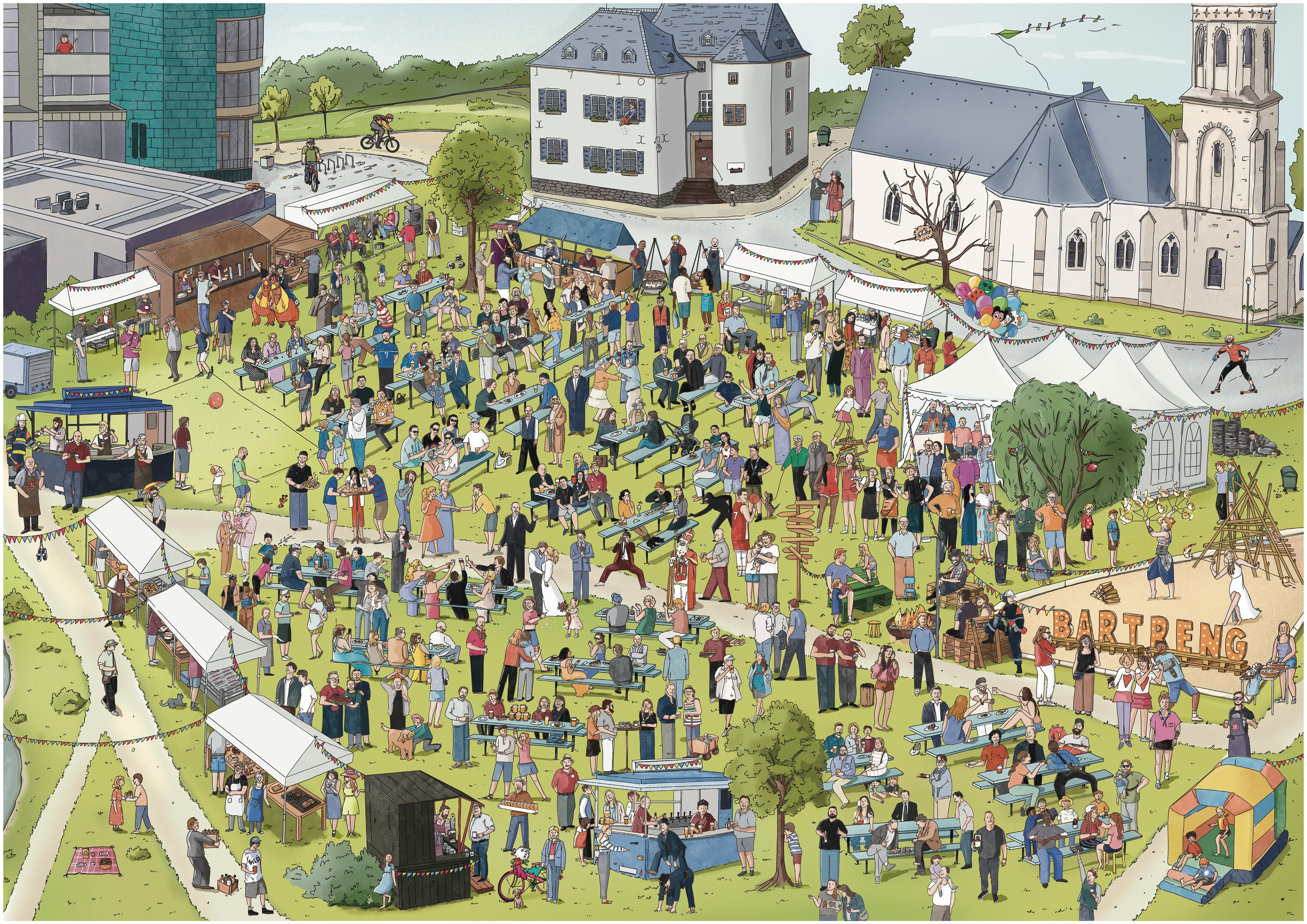Виммельбух по фестивалю в Люксенбурге — Изображение №20 — Иллюстрация, Маркетинг на Dprofile
