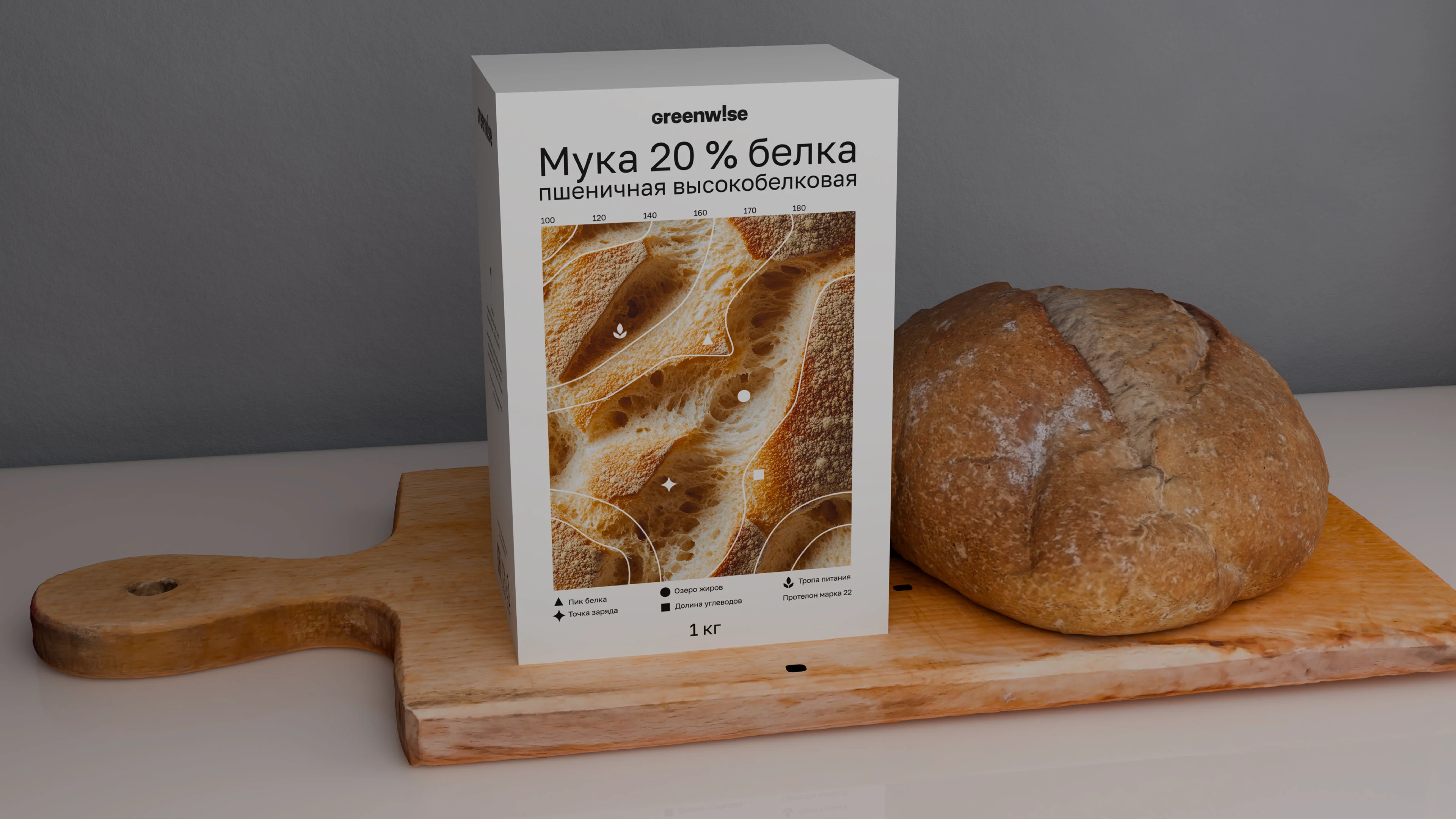 Дизайн упаковки – высокобелковая мука — Изображение №11 — Брендинг, Графика на Dprofile