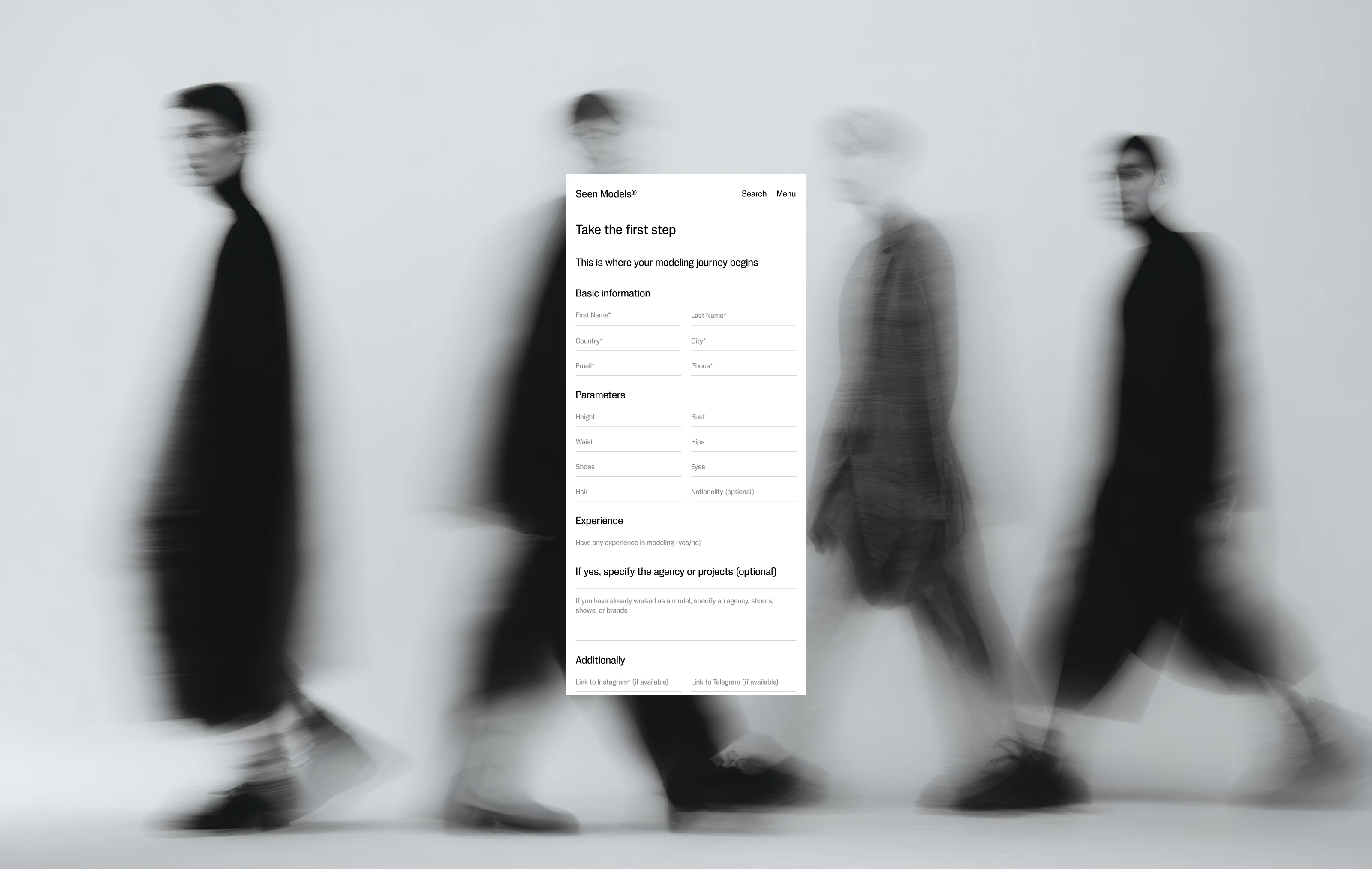 Seen Models | Modeling agency — Изображение №18 — Интерфейсы, Анимация на Dprofile