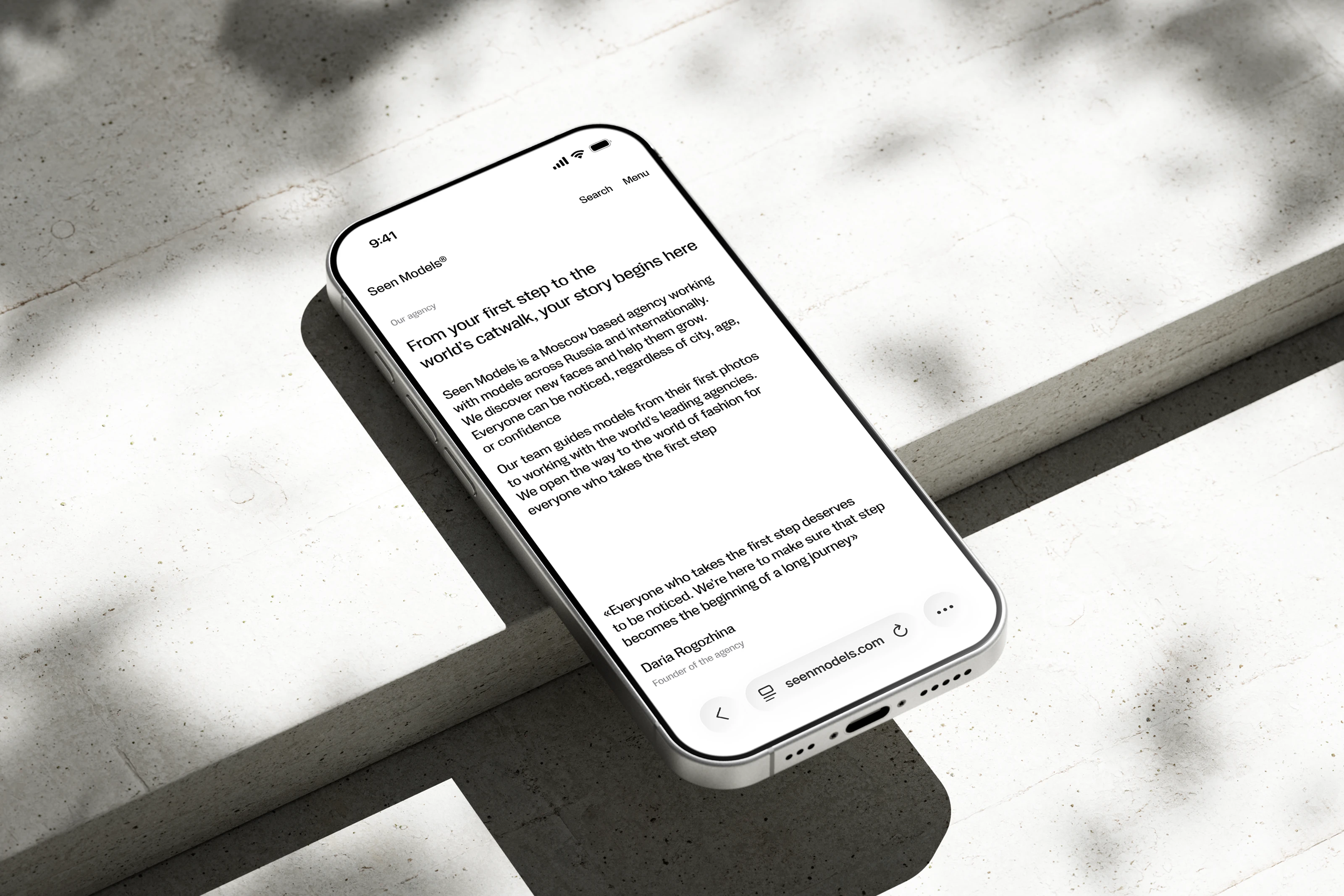 Seen Models | Modeling agency — Изображение №6 — Интерфейсы, Анимация на Dprofile