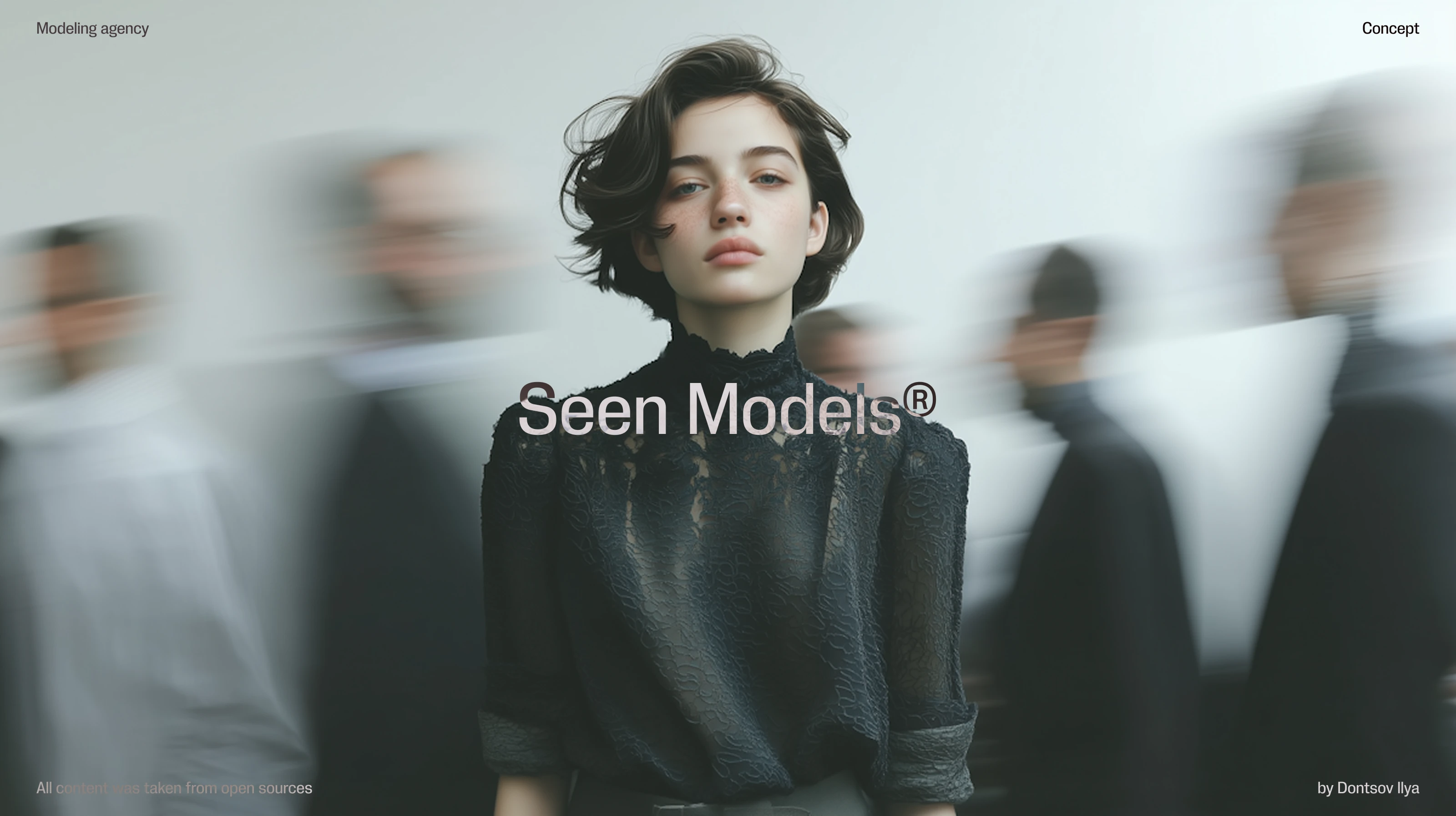 Seen Models | Modeling agency — Изображение №1 — Интерфейсы, Анимация на Dprofile