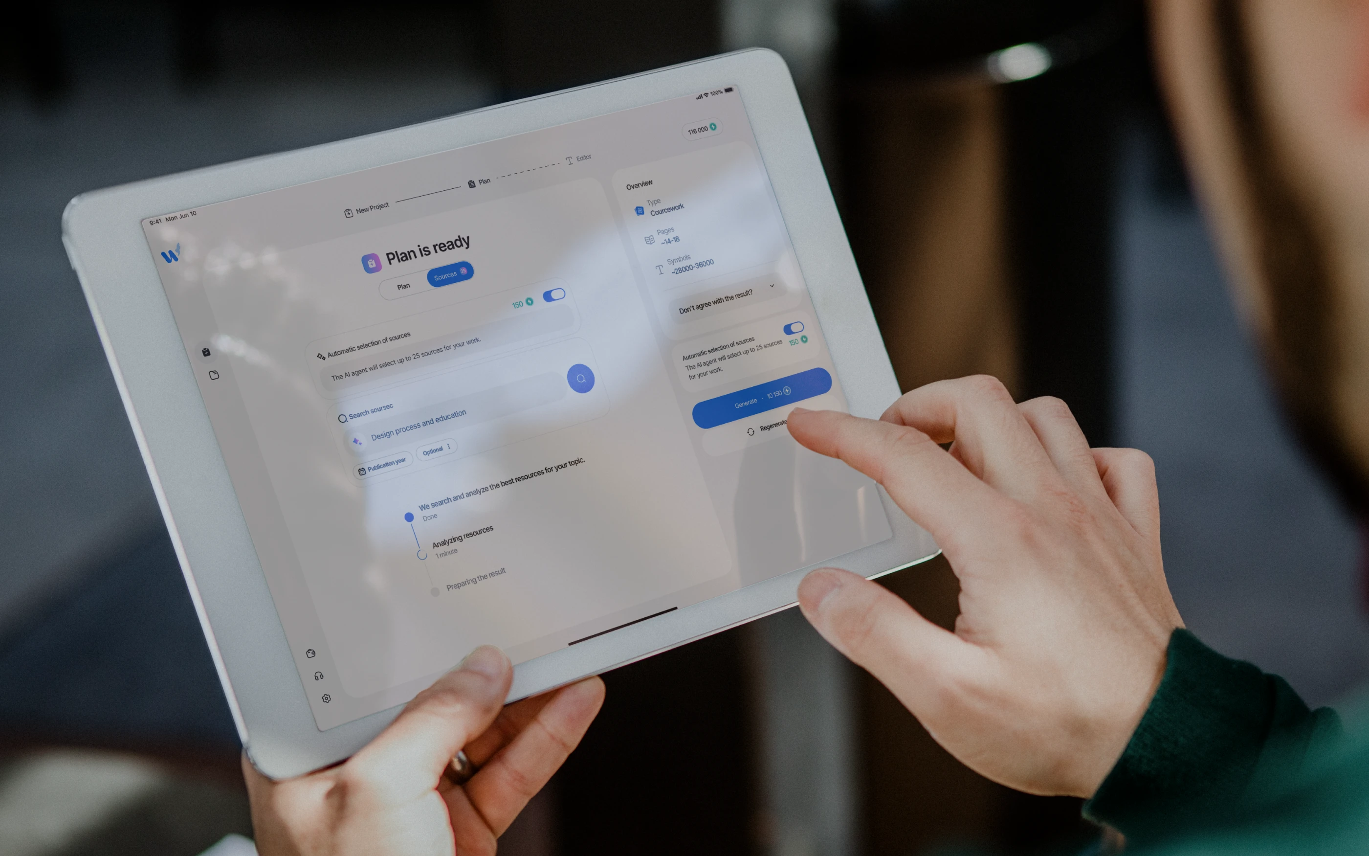 Wordybot — AI-Writing Tool | UX/UI Design — Изображение №6 — Интерфейсы на Dprofile