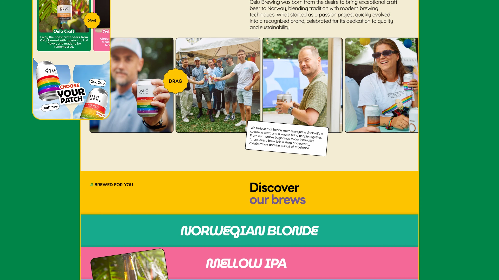 OsloBrewing Website — Изображение №6 — Интерфейсы на Dprofile