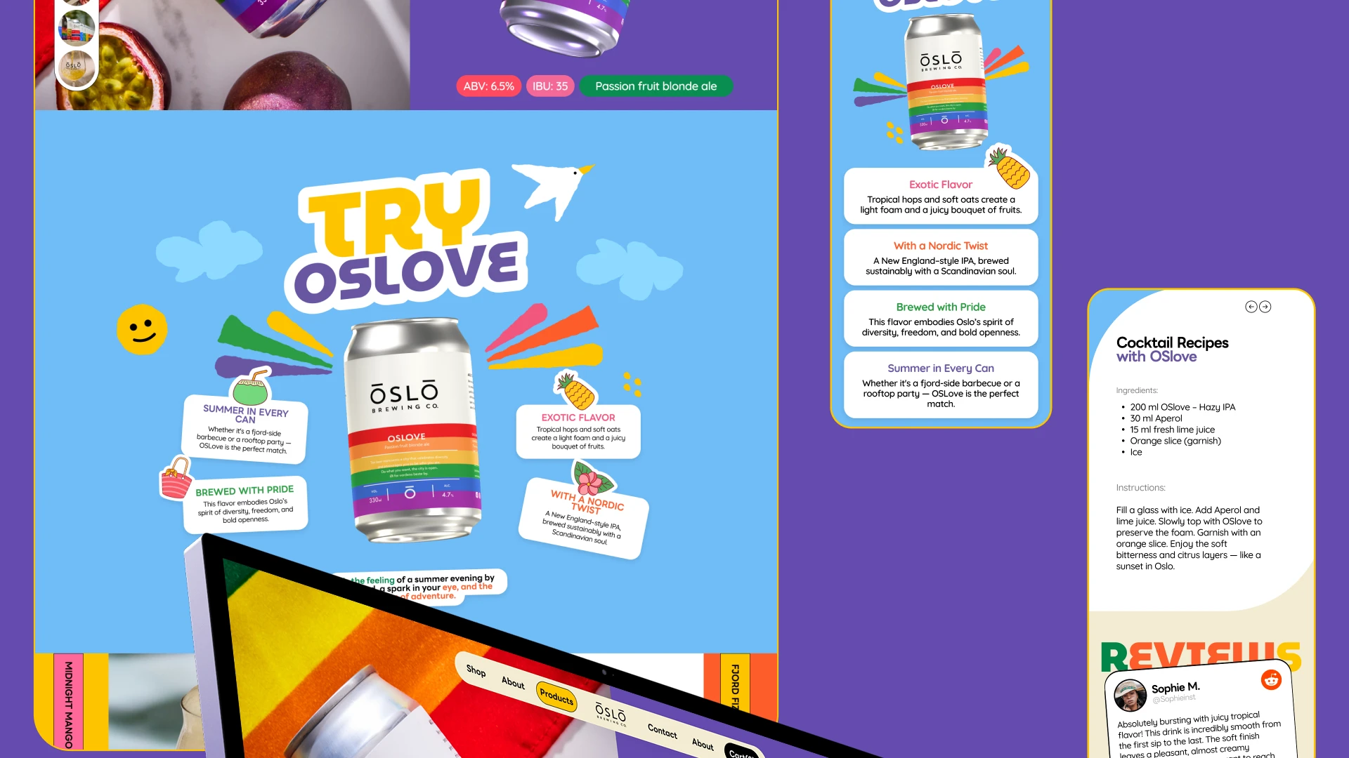 OsloBrewing Website — Изображение №13 — Интерфейсы на Dprofile