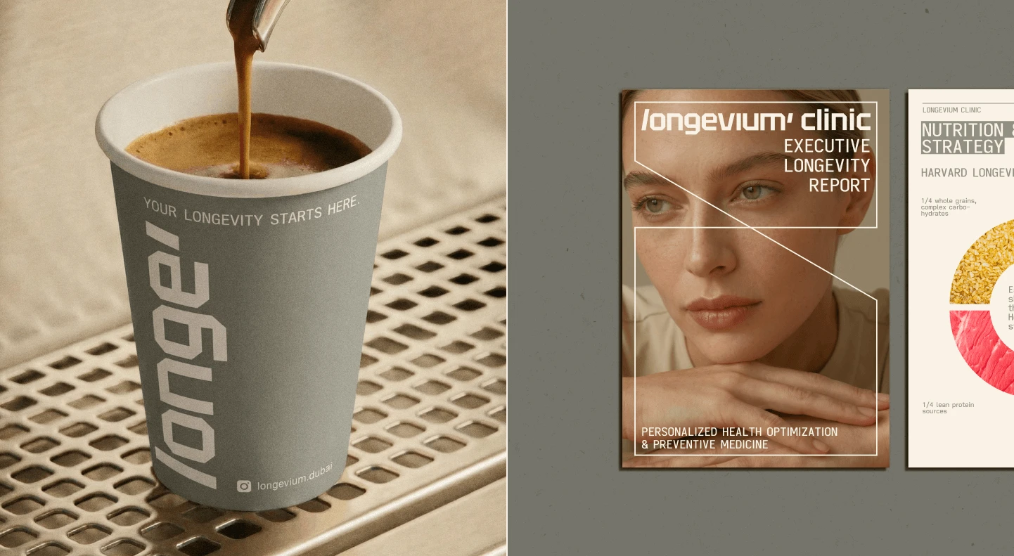 Longevium — айдентика клиники longevity-медицины в Дубае — Изображение №17 — Брендинг на Dprofile