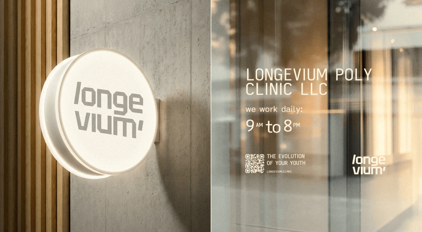 Longevium — айдентика клиники longevity-медицины в Дубае — Изображение №5 — Брендинг на Dprofile