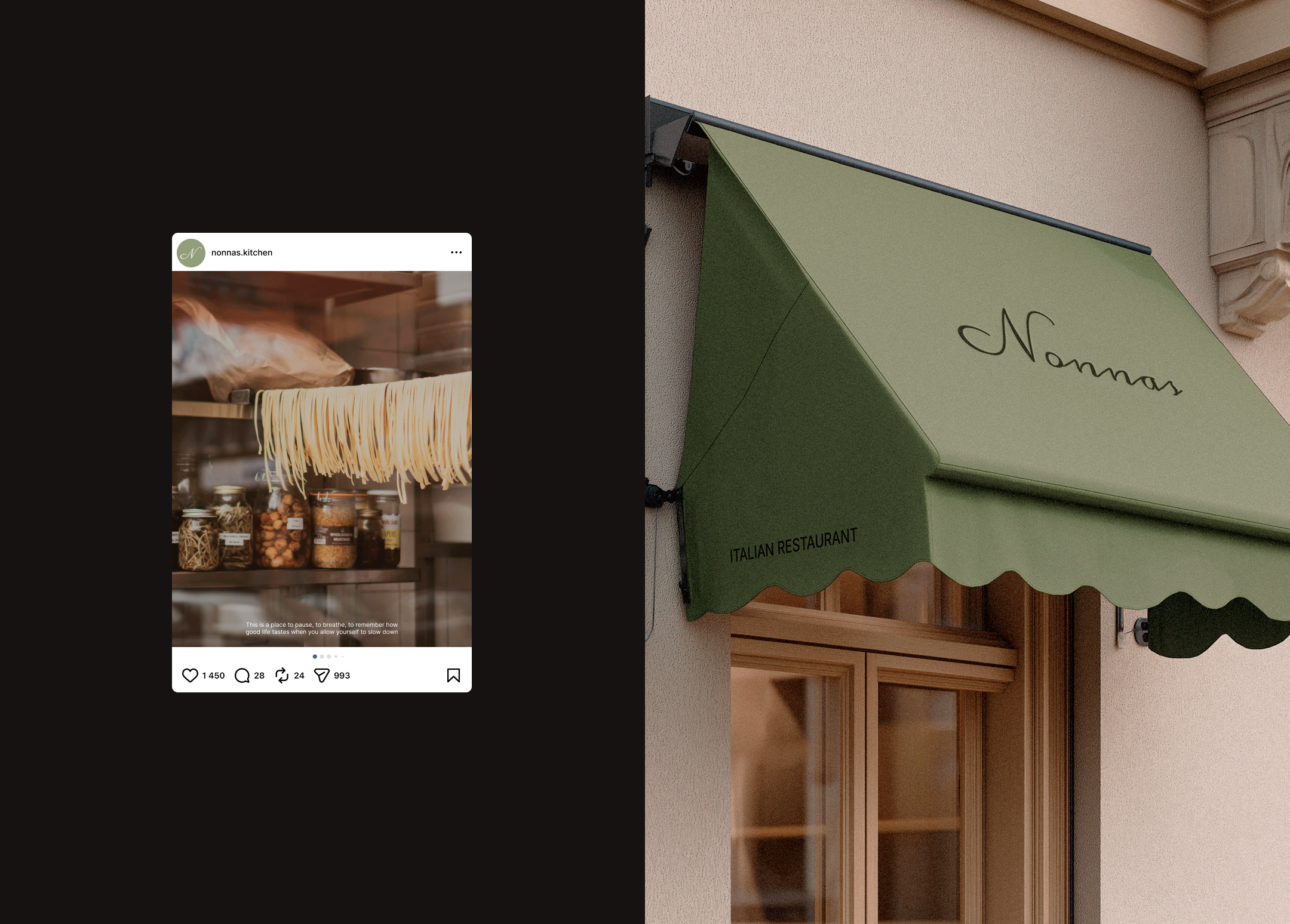 NONNAS / айдентика итальянского ресторана / брендинг — Изображение №11 — Брендинг на Dprofile