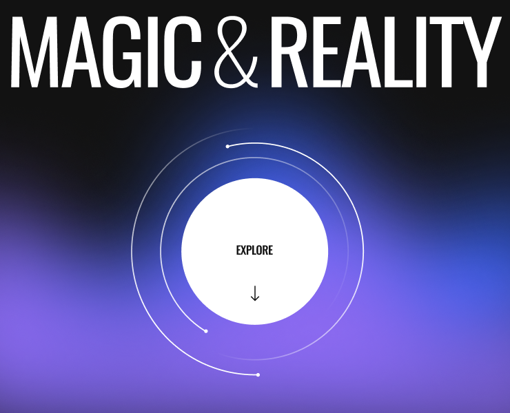 Рекламная страница сервиса Magic&reality (2024) на Dprofile