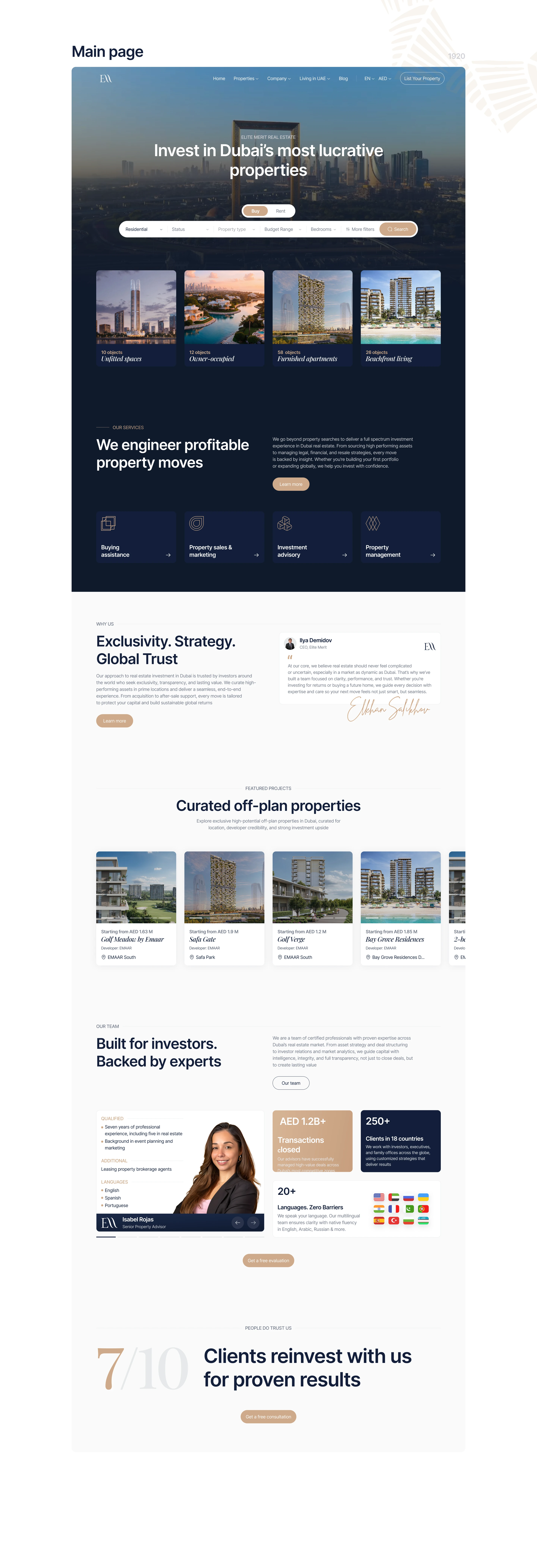 Elite Merit | Дизайн сайта — Изображение №3 — Интерфейсы на Dprofile