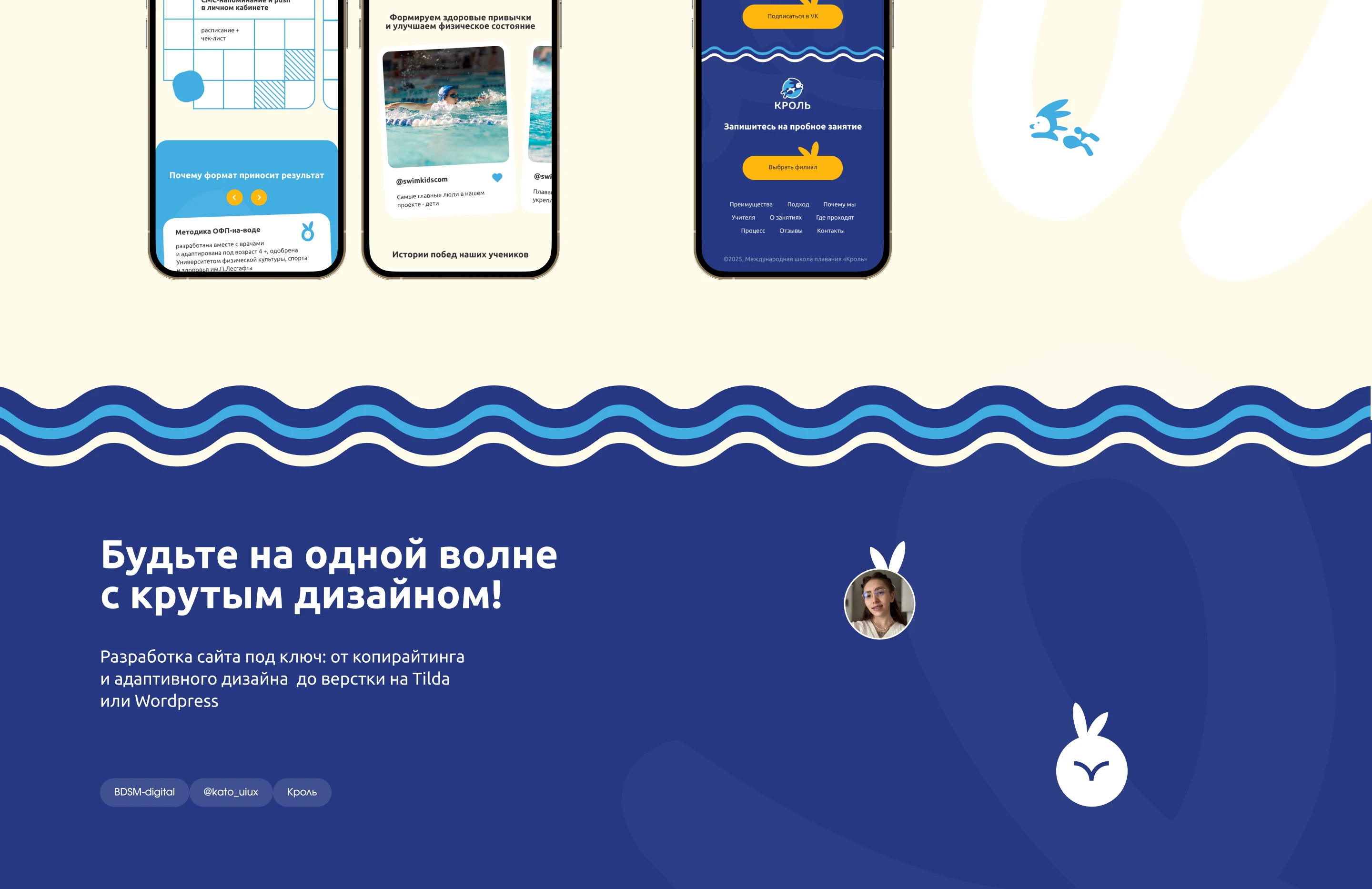 Международная школа плавания Кроль — Изображение №11 — Интерфейсы, Брендинг на Dprofile