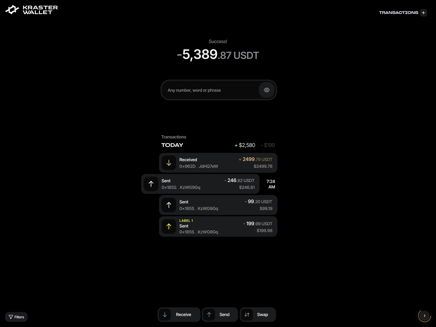 Kraster Wallet® · 3D Motion Renewal — Изображение №22 — Интерфейсы, Анимация на Dprofile