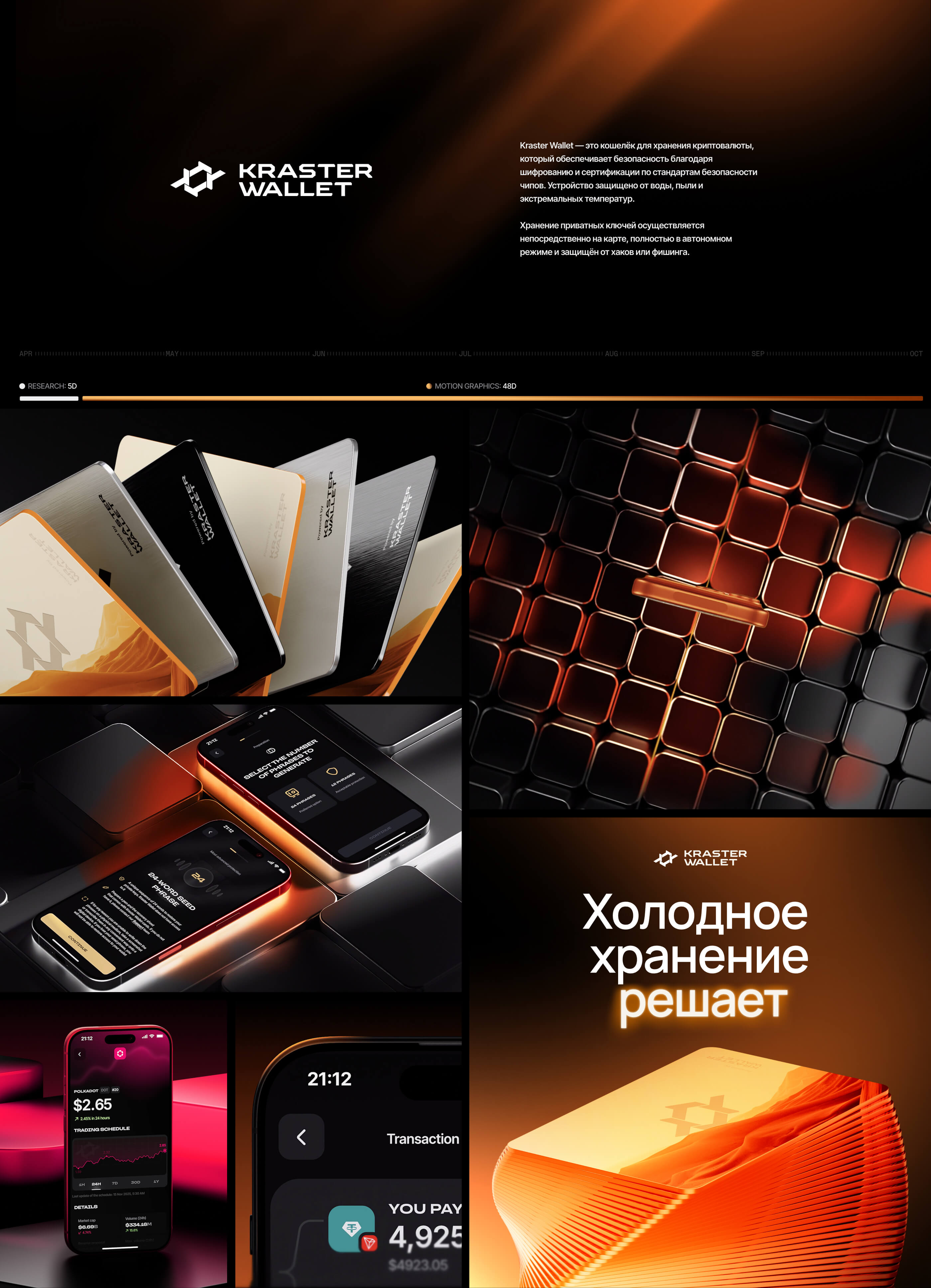 Kraster Wallet® · 3D Motion Renewal — Изображение №1 — Интерфейсы, Анимация на Dprofile