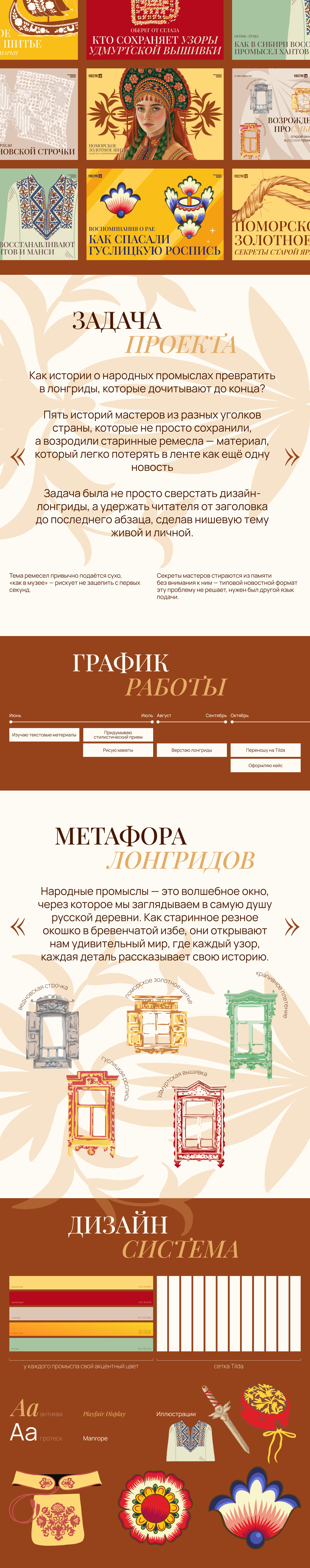 Лонгриды «Возрожденные промыслы» — Изображение №1 — Интерфейсы, Брендинг на Dprofile