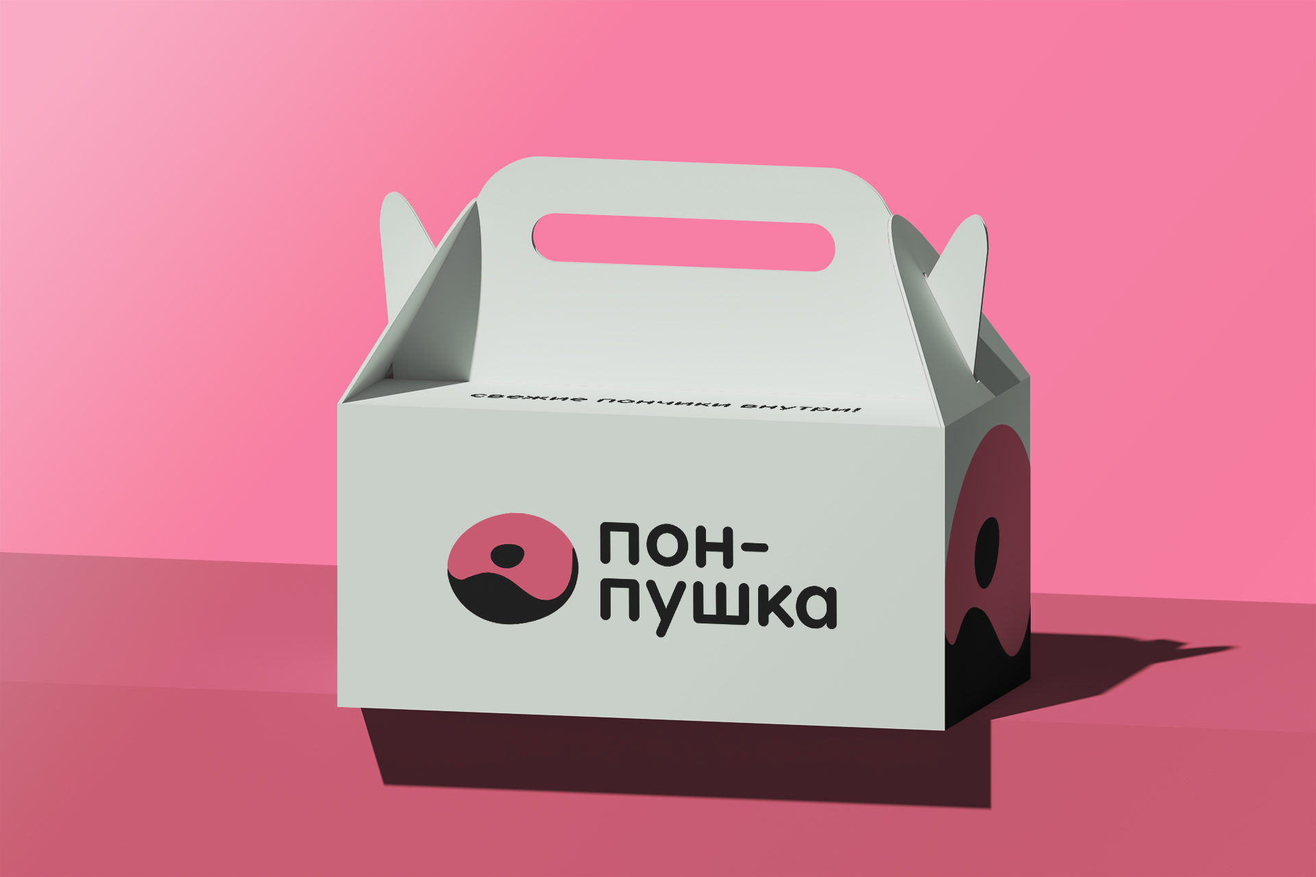 концепции фирменного стиля сети пончиковых «пон-пушка» — Изображение №5 — Брендинг на Dprofile