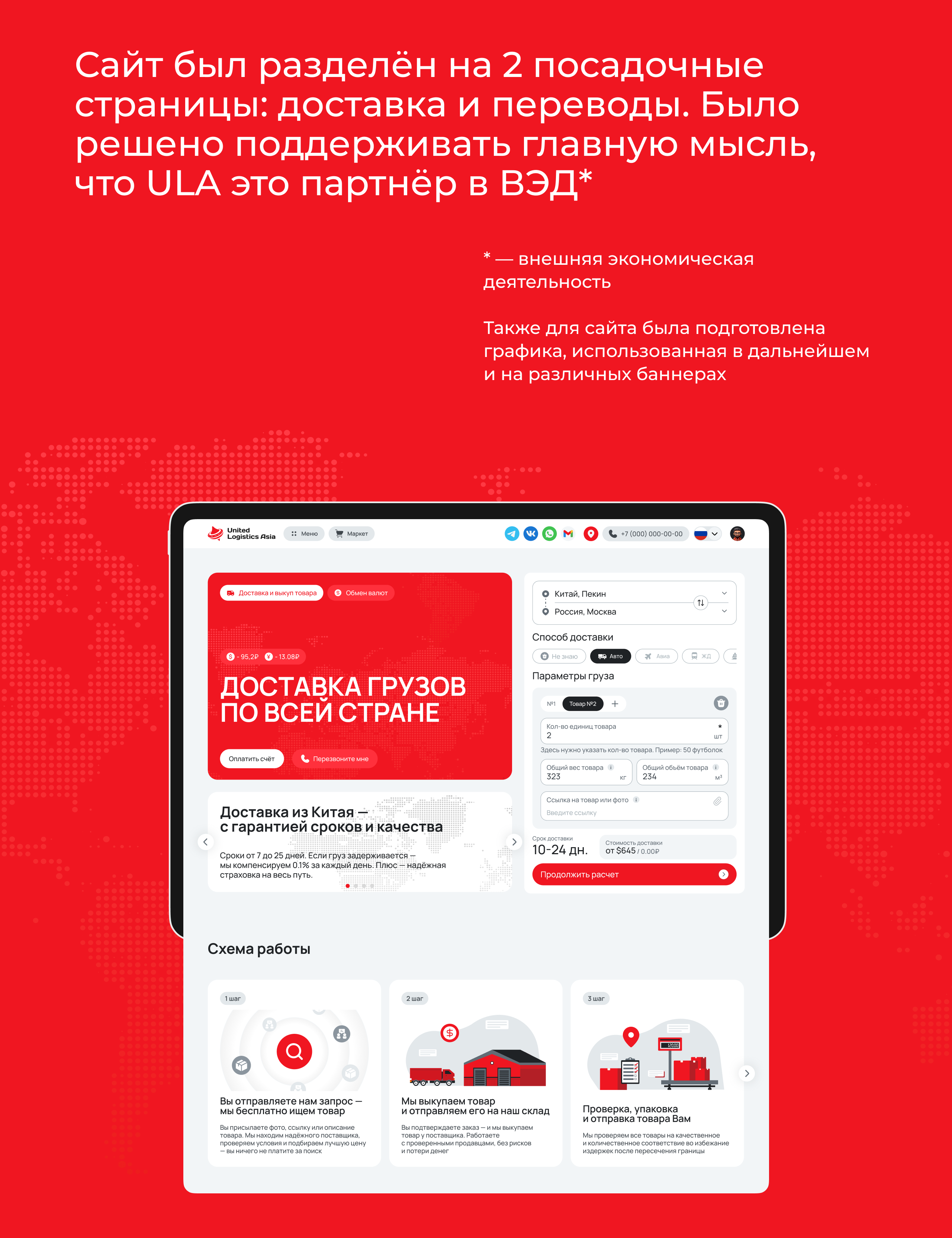 ULA — United Logistics Asia — Изображение №19 — Интерфейсы, Брендинг на Dprofile