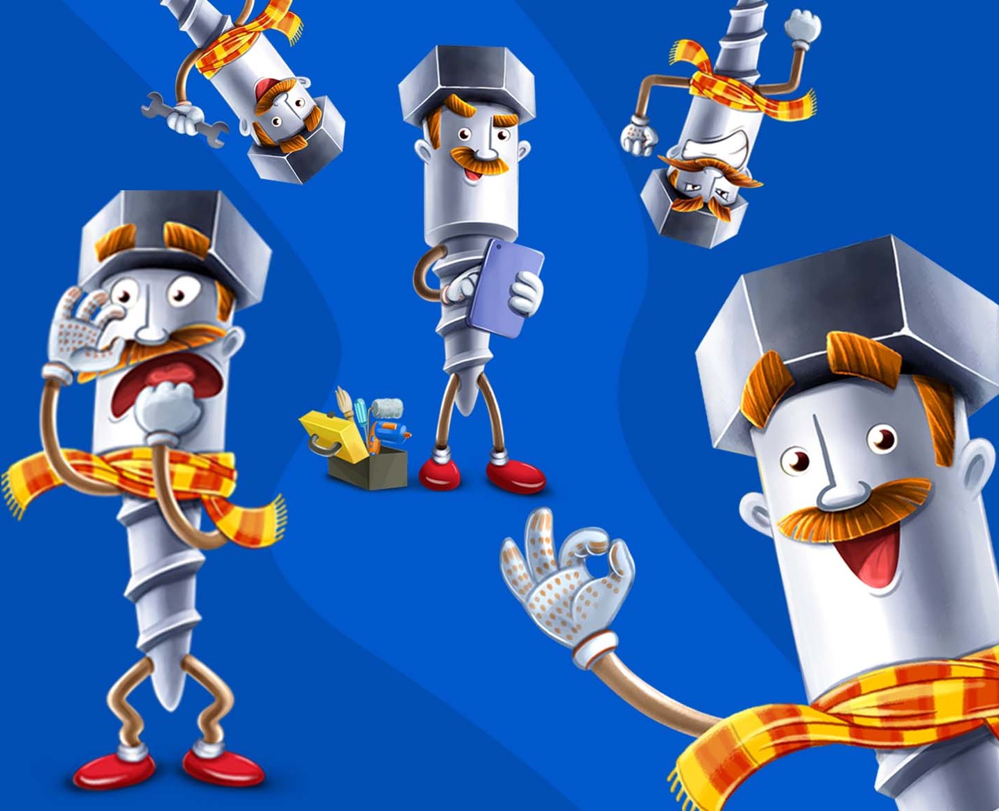 Бренд-персонаж для компании «Ваш Мастер» — Брендинг, Иллюстрация на Dprofile