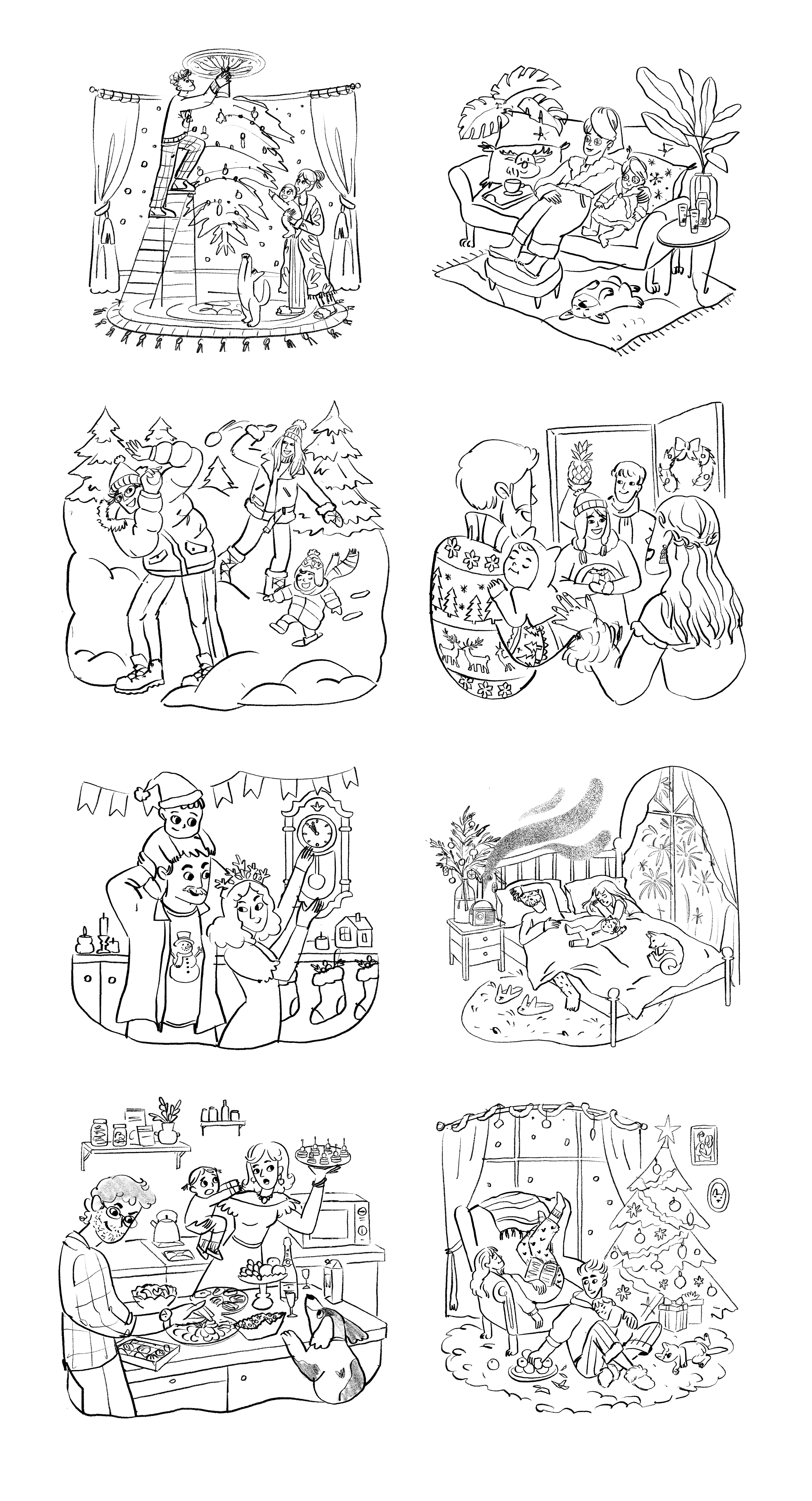 Иллюстрации для новогоднего веб-проекта НЭНxWeleda — Изображение №2 — Иллюстрация на Dprofile