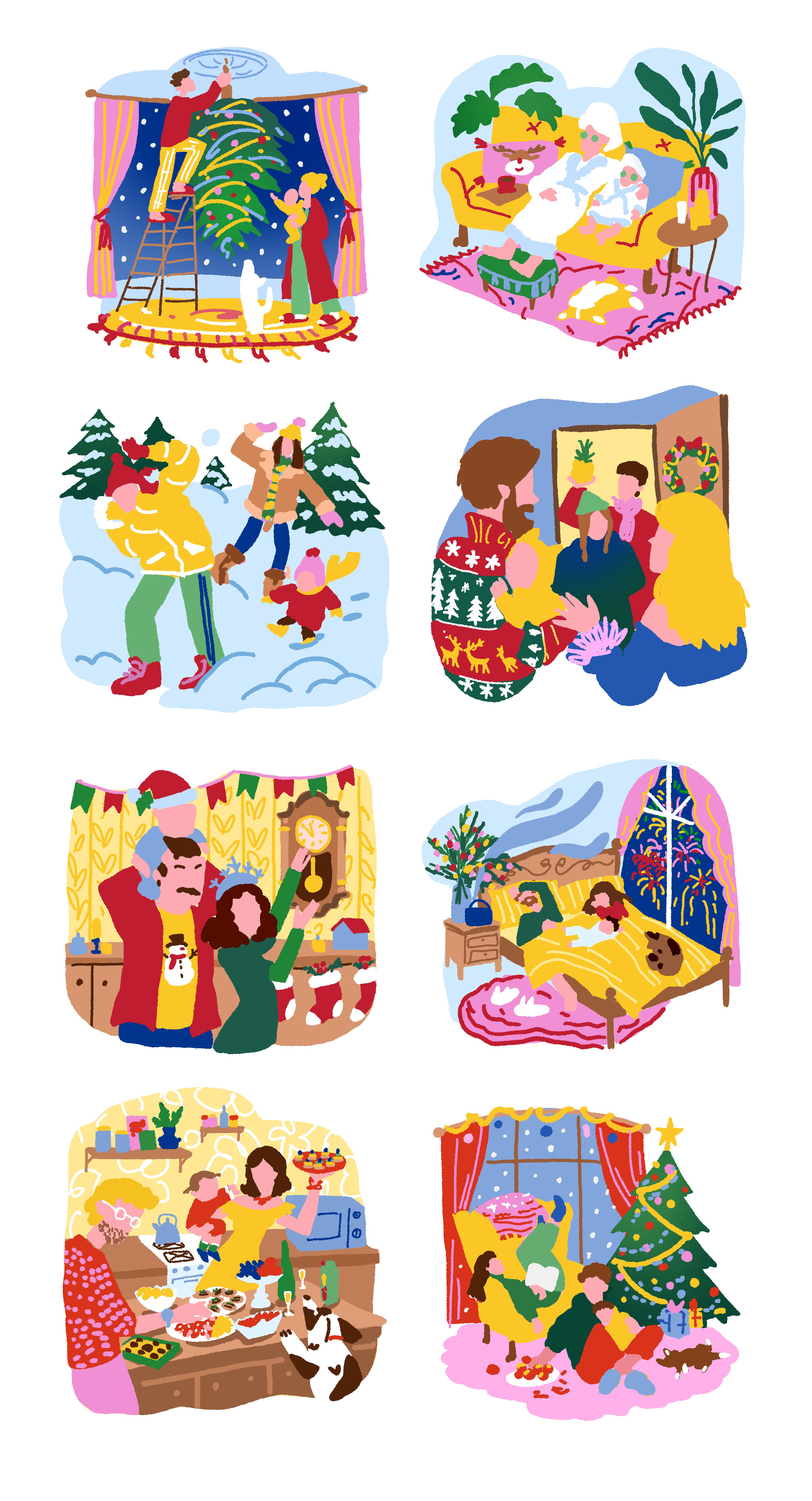 Иллюстрации для новогоднего веб-проекта НЭНxWeleda — Изображение №3 — Иллюстрация на Dprofile