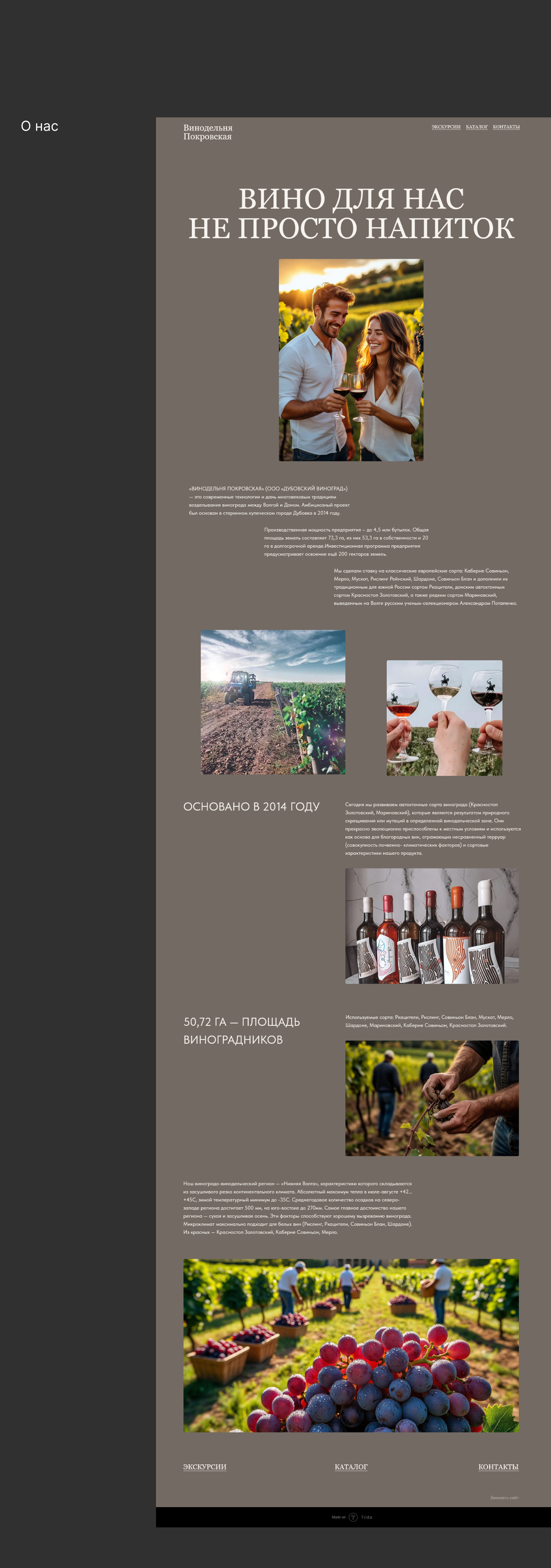 Винодельня Покровская — Изображение №2 — Интерфейсы на Dprofile