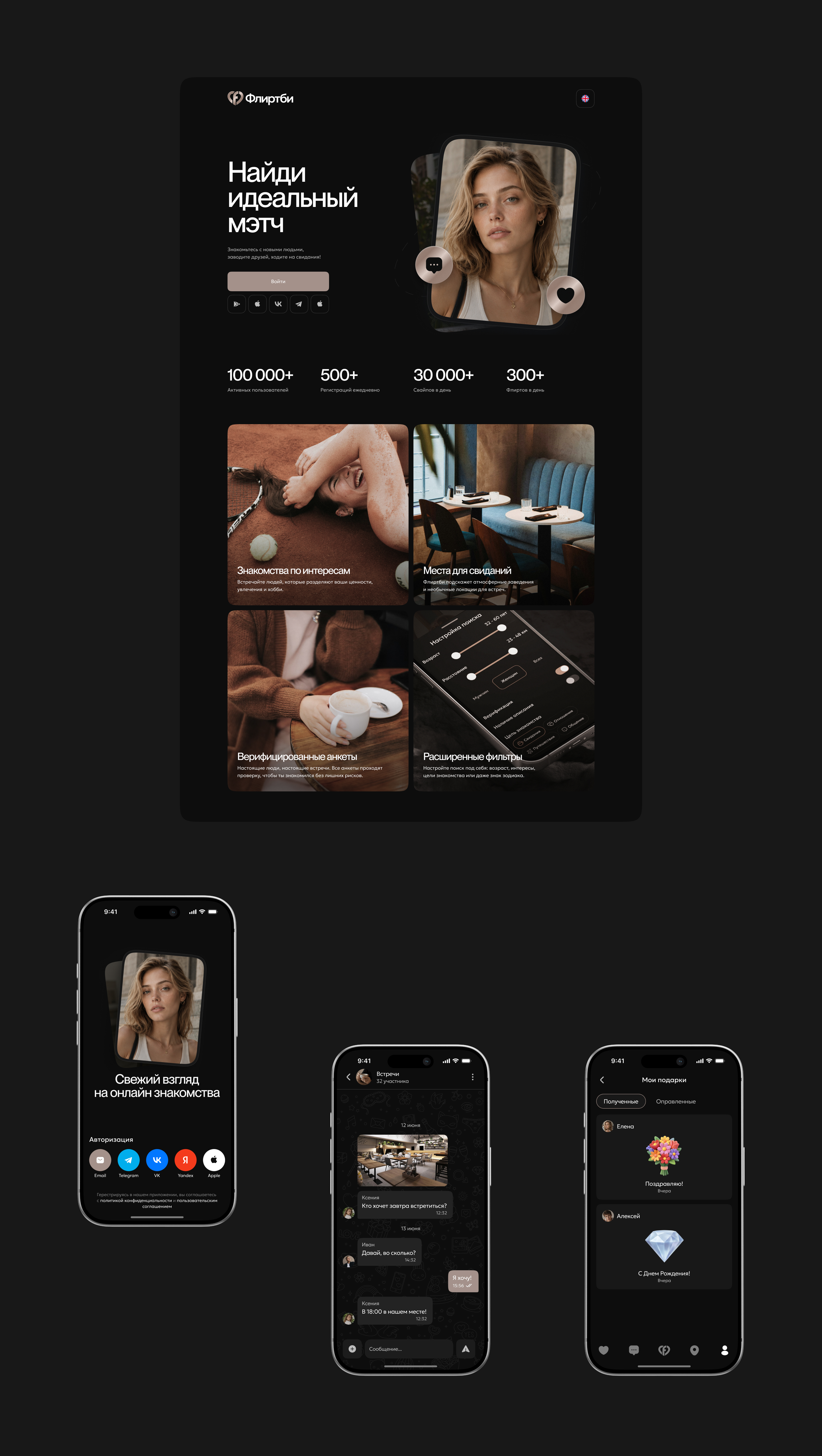 dating app — Изображение №2 — Интерфейсы на Dprofile