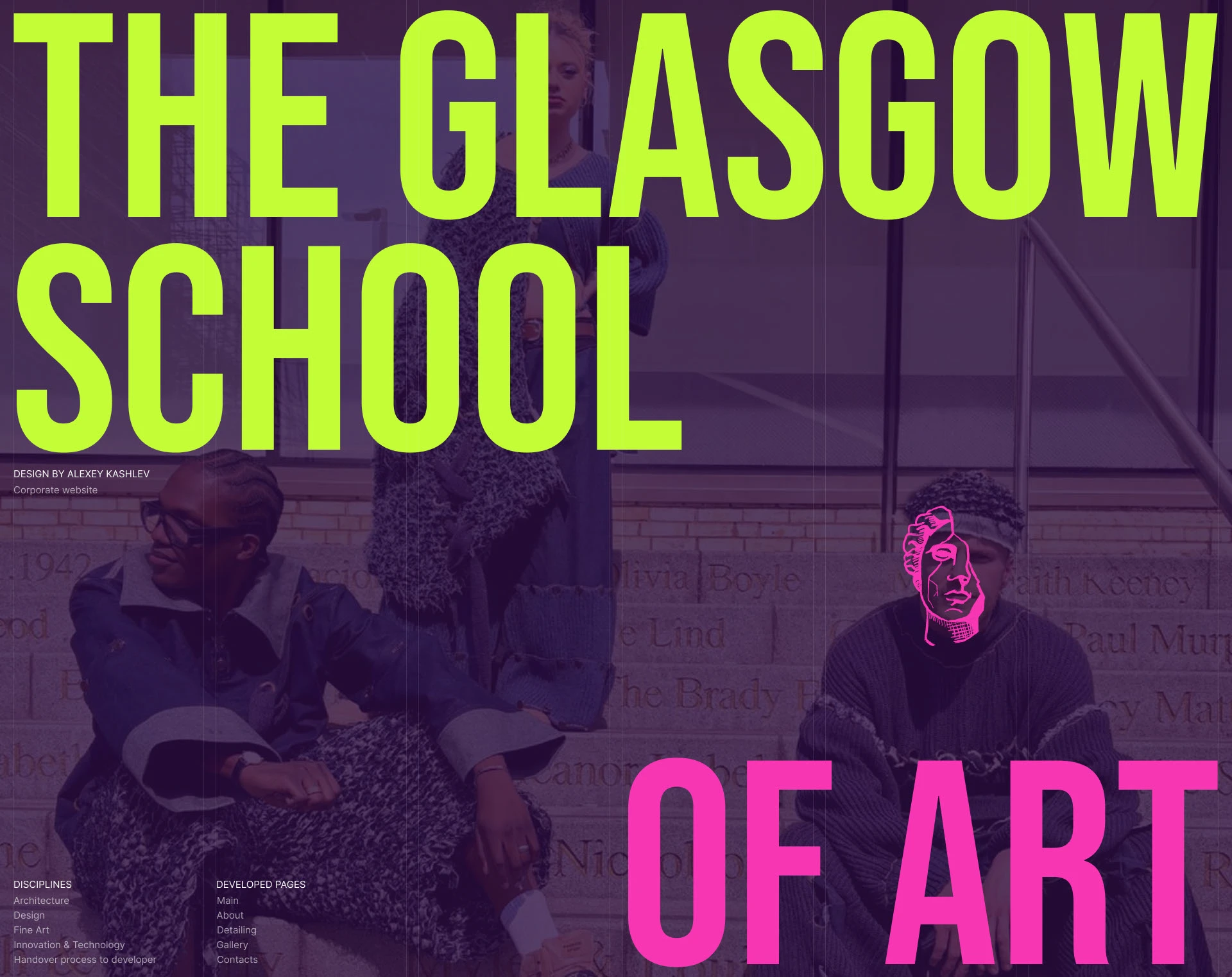 Сайт для школы искусств «The Glasgow School Of Art» — Изображение №5 — Интерфейсы на Dprofile
