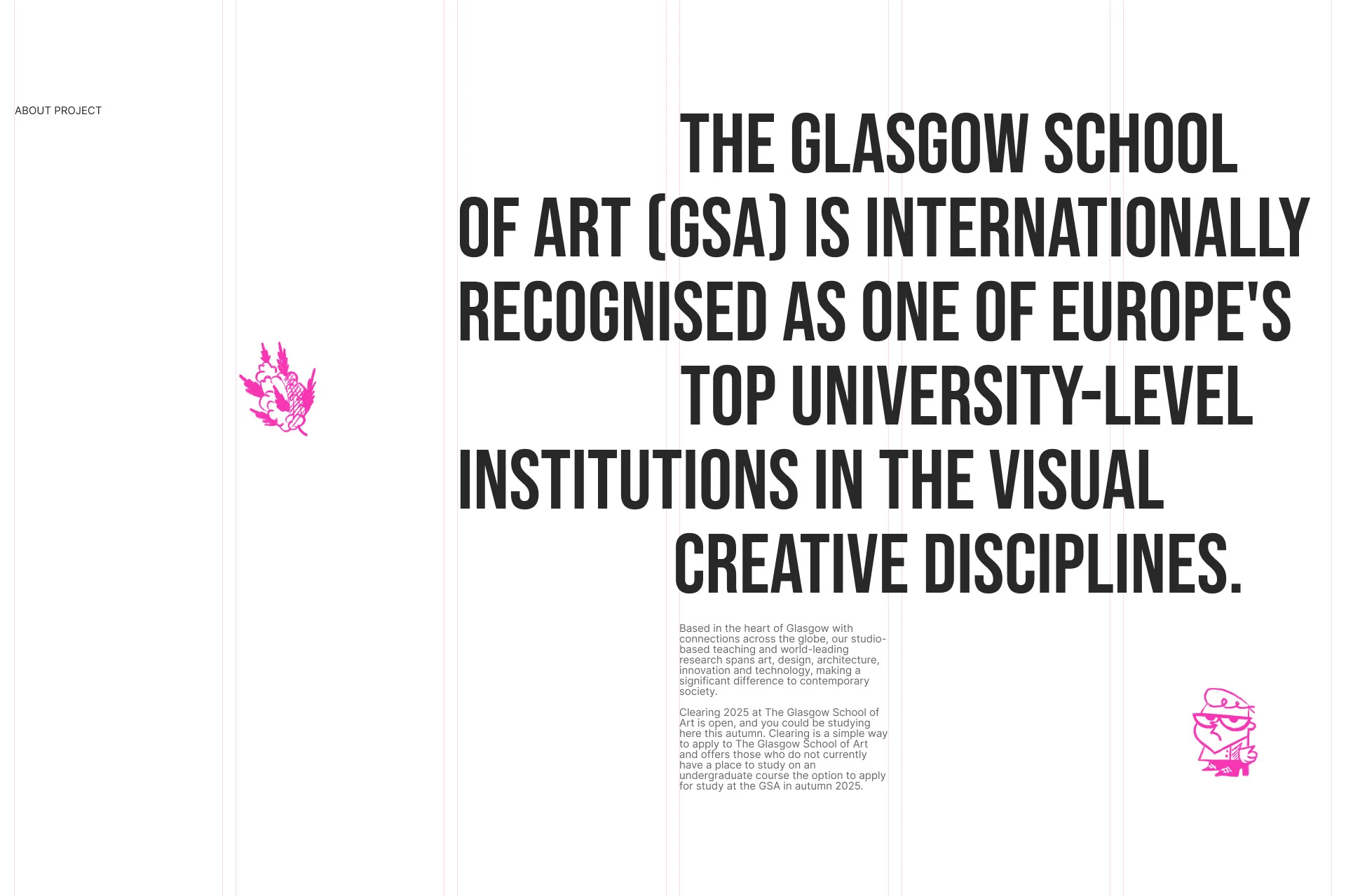 Сайт для школы искусств «The Glasgow School Of Art» — Изображение №2 — Интерфейсы на Dprofile