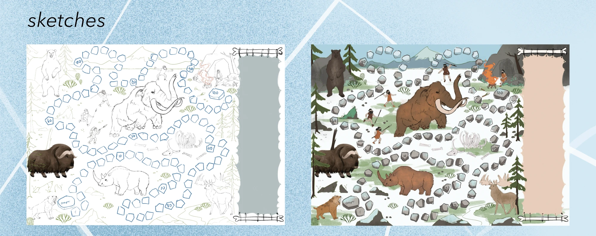 Детская настольная игра "Ледниковый Период" — Изображение №3 — Иллюстрация на Dprofile