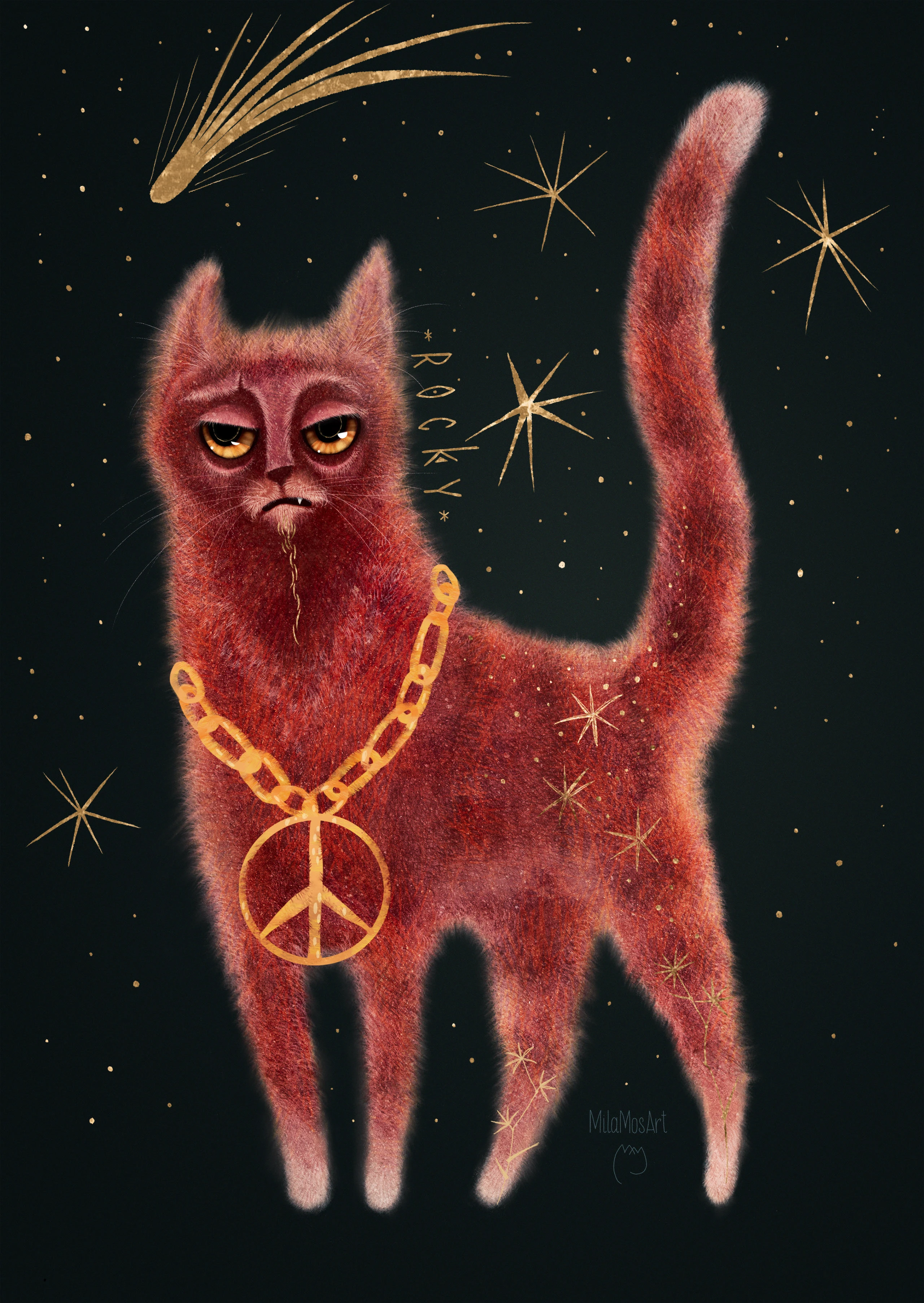 РокиРэперКот // Rocky the Rapper Cat — Изображение №1 — Иллюстрация, Графика на Dprofile