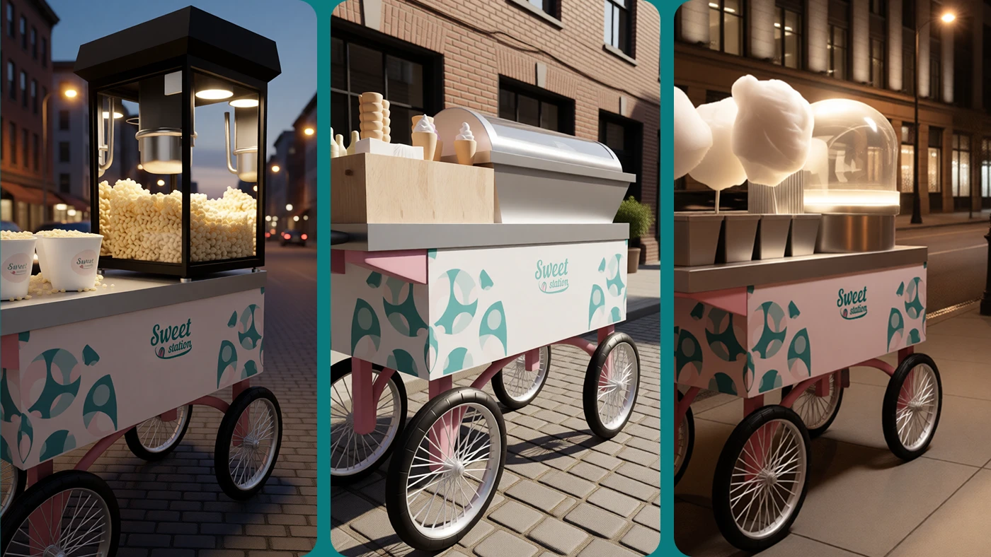 Sweet Station / бренд гастростанций на мероприятия — Изображение №5 — Брендинг, Графика на Dprofile