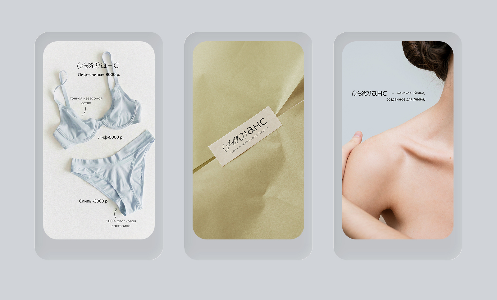 Айдентика для бренда нижнего белья (Ню)анс — Изображение №17 — Брендинг, Графика на Dprofile