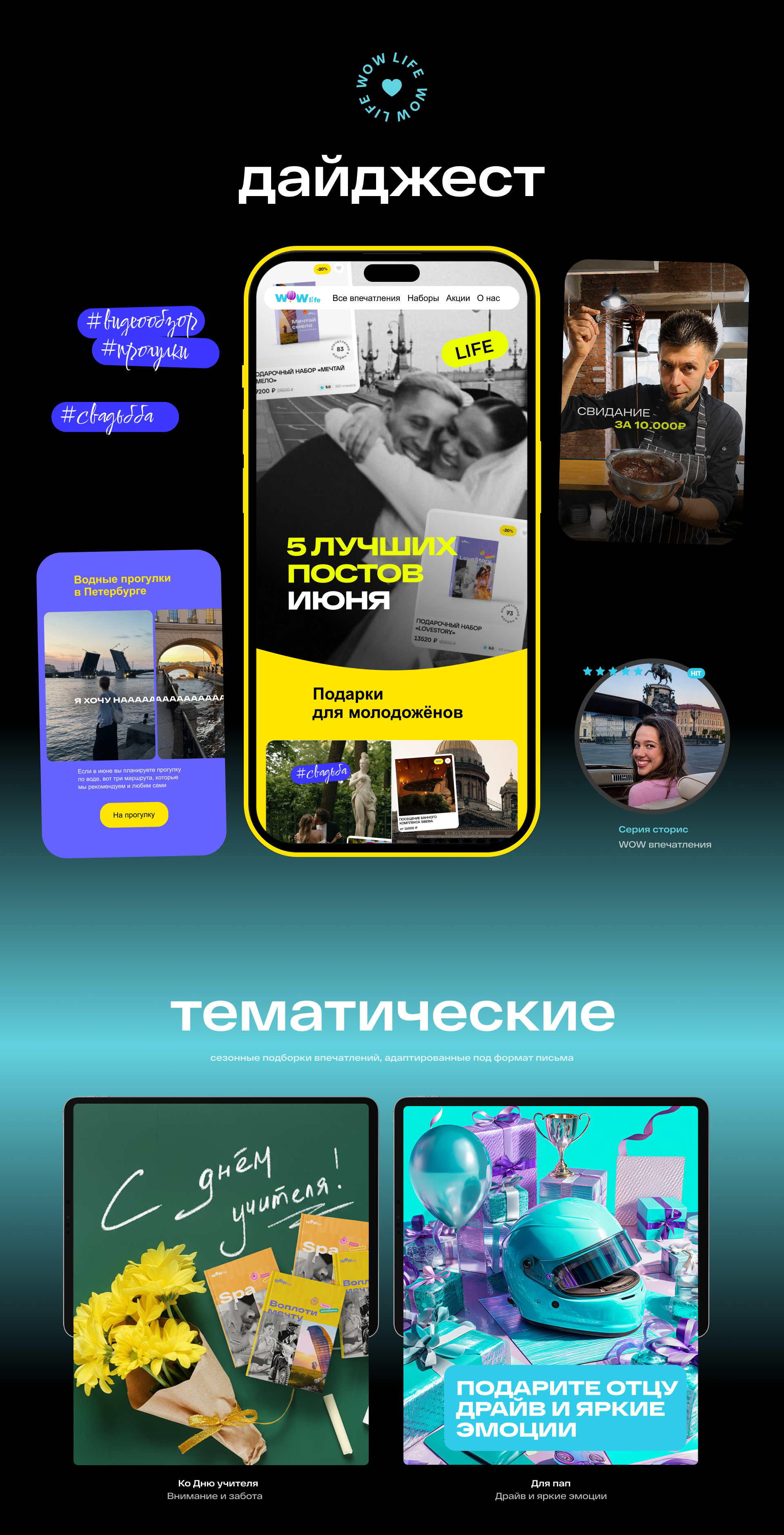 WOWlife — Email маркетинг для маркетплейса впечатлений — Изображение №9 — Графика, Маркетинг на Dprofile