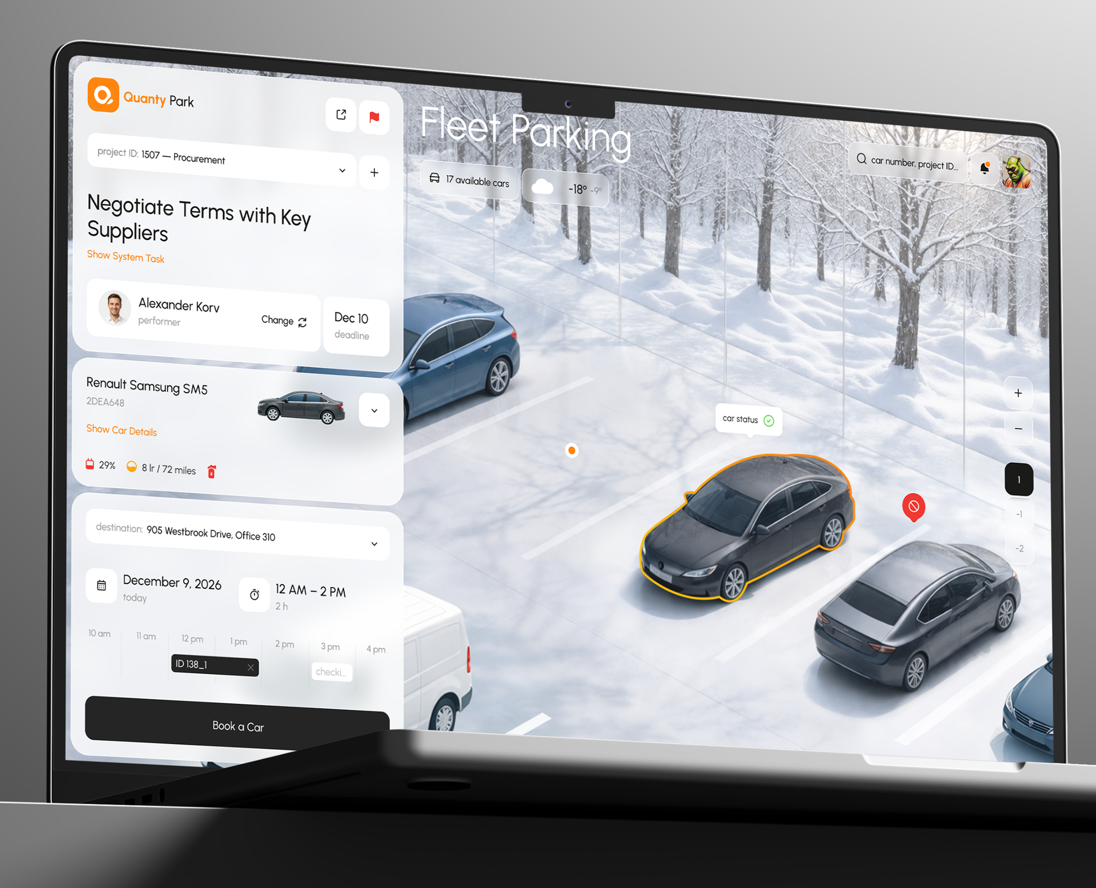 Quanty Park System — Corporate Car Tracking System на Dprofile