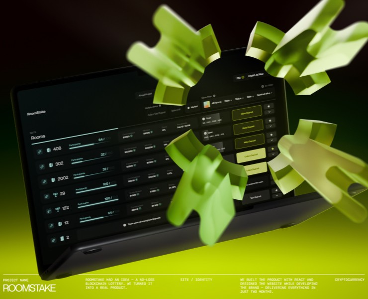 RoomStake – The No-Loss Blockchain Lottery — Интерфейсы, Брендинг на Dprofile
