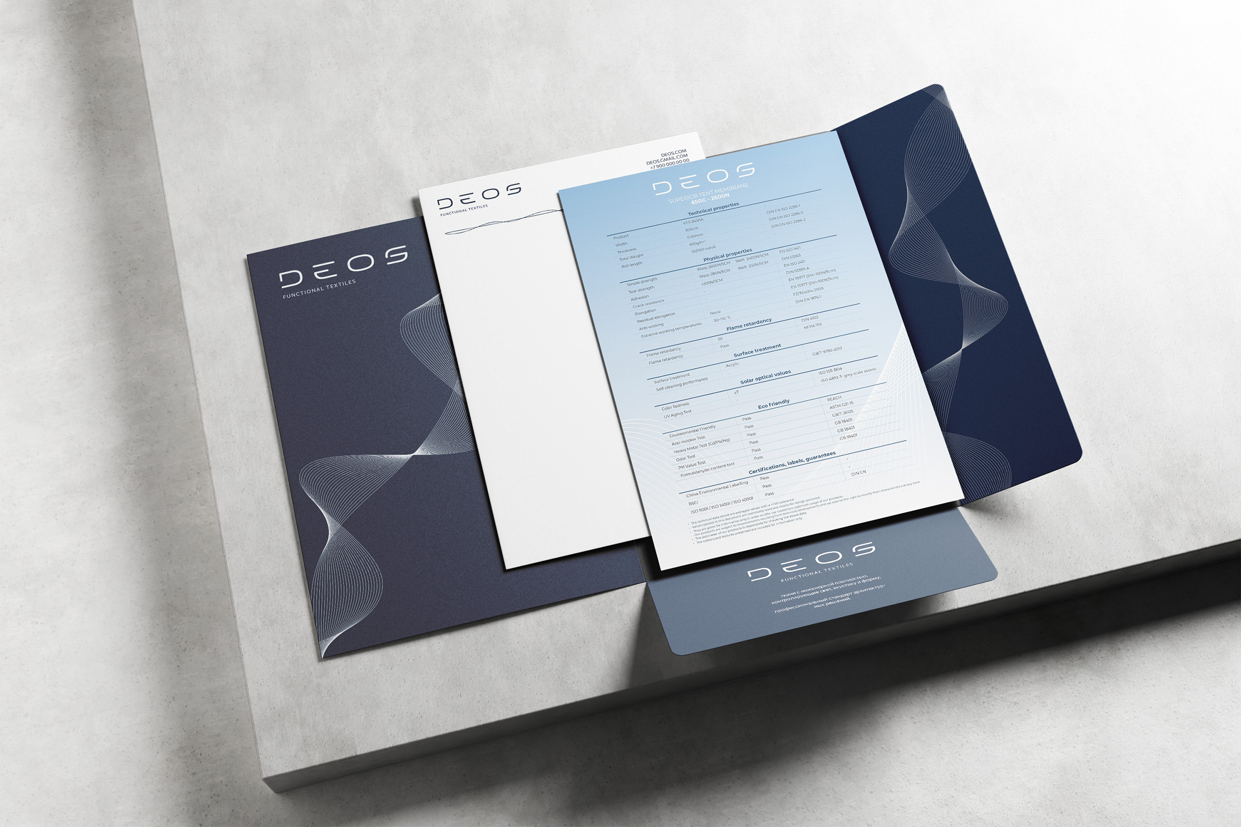 DEOS | Брендинг для дистрибьютора технического текстиля — Изображение №9 — Брендинг на Dprofile