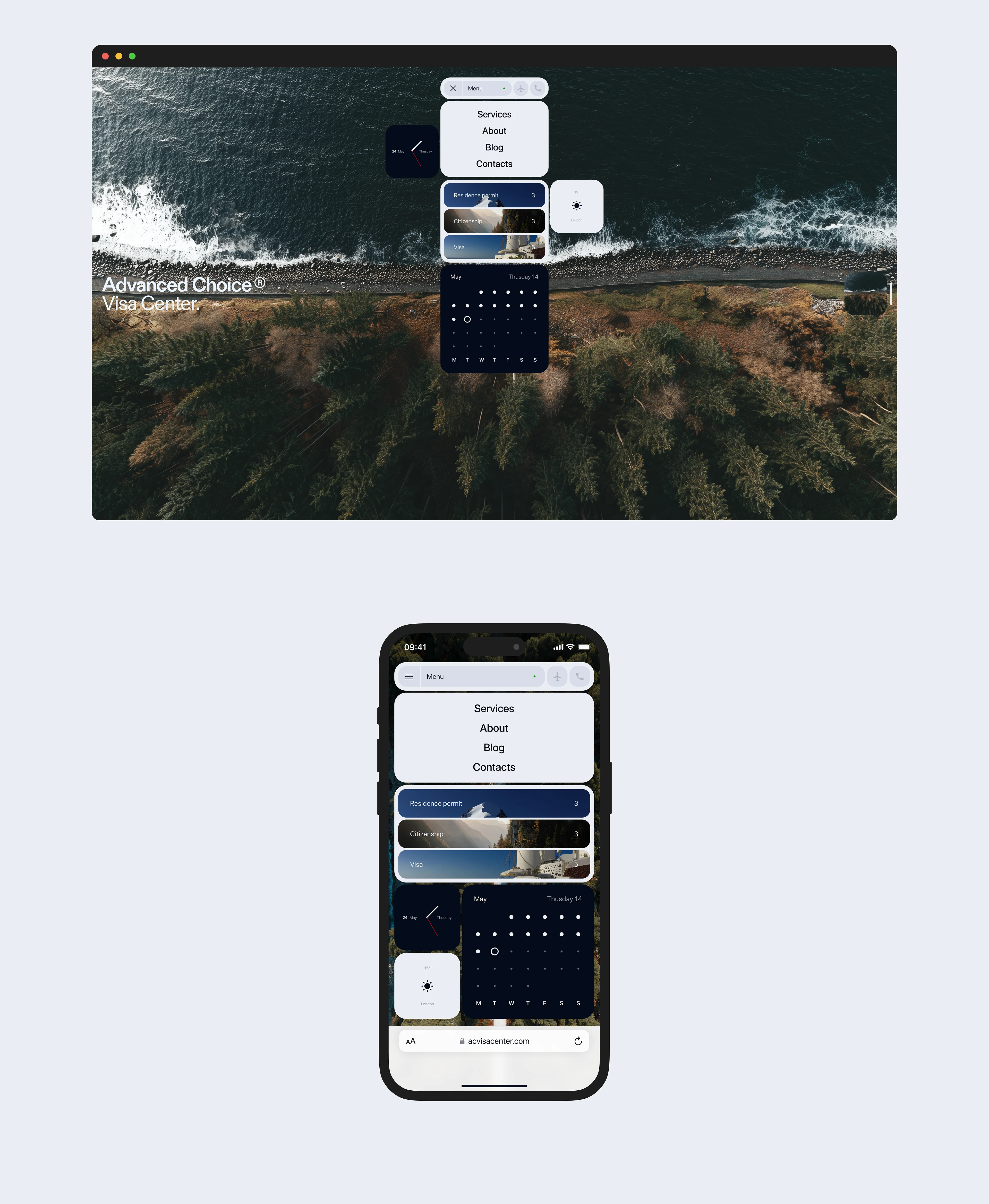 AC Visa Center | Bento+ — Изображение №8 — Интерфейсы, Анимация на Dprofile