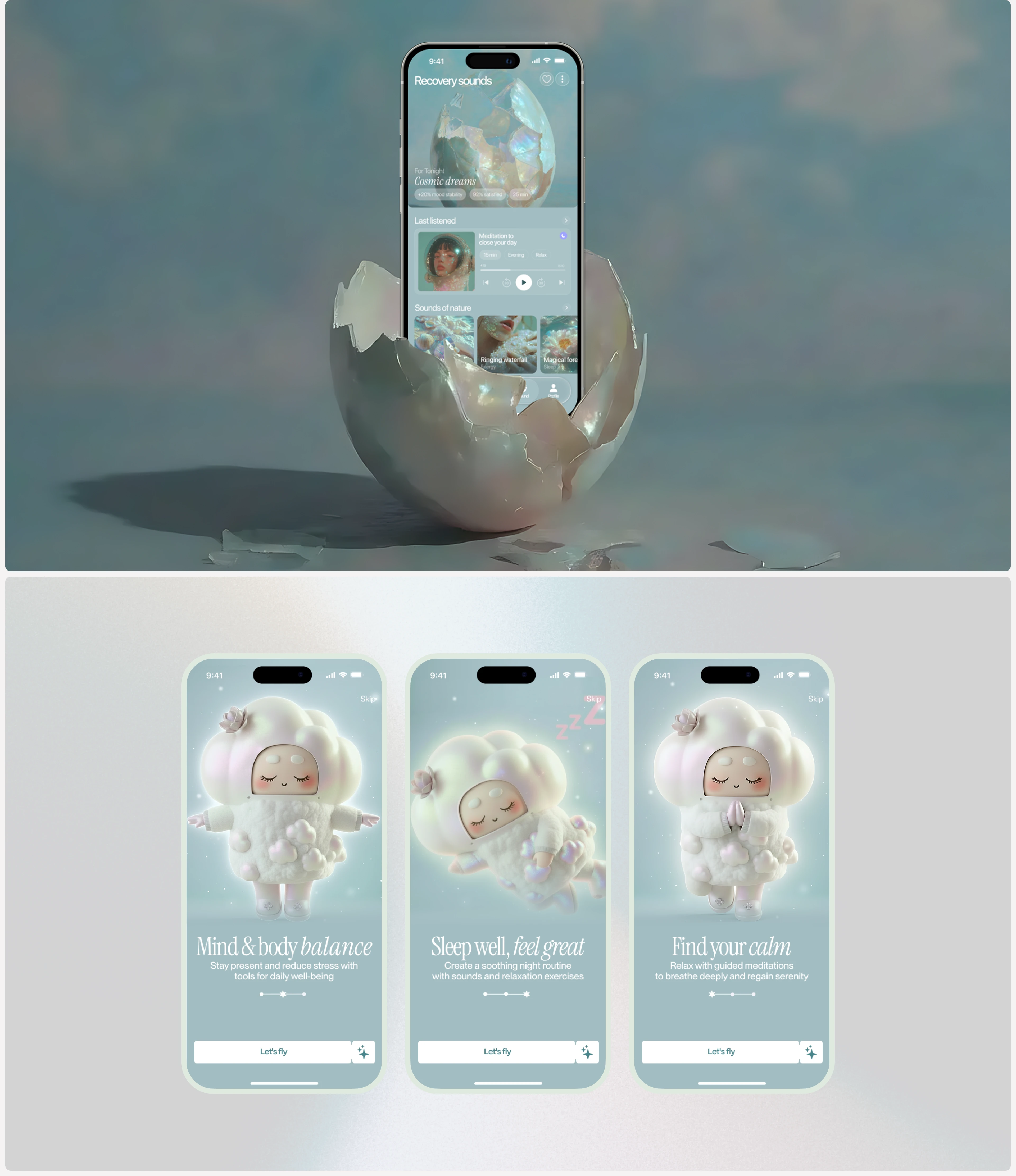 Aether | Brand identity for wellness app — Изображение №8 — Брендинг, Нейро на Dprofile
