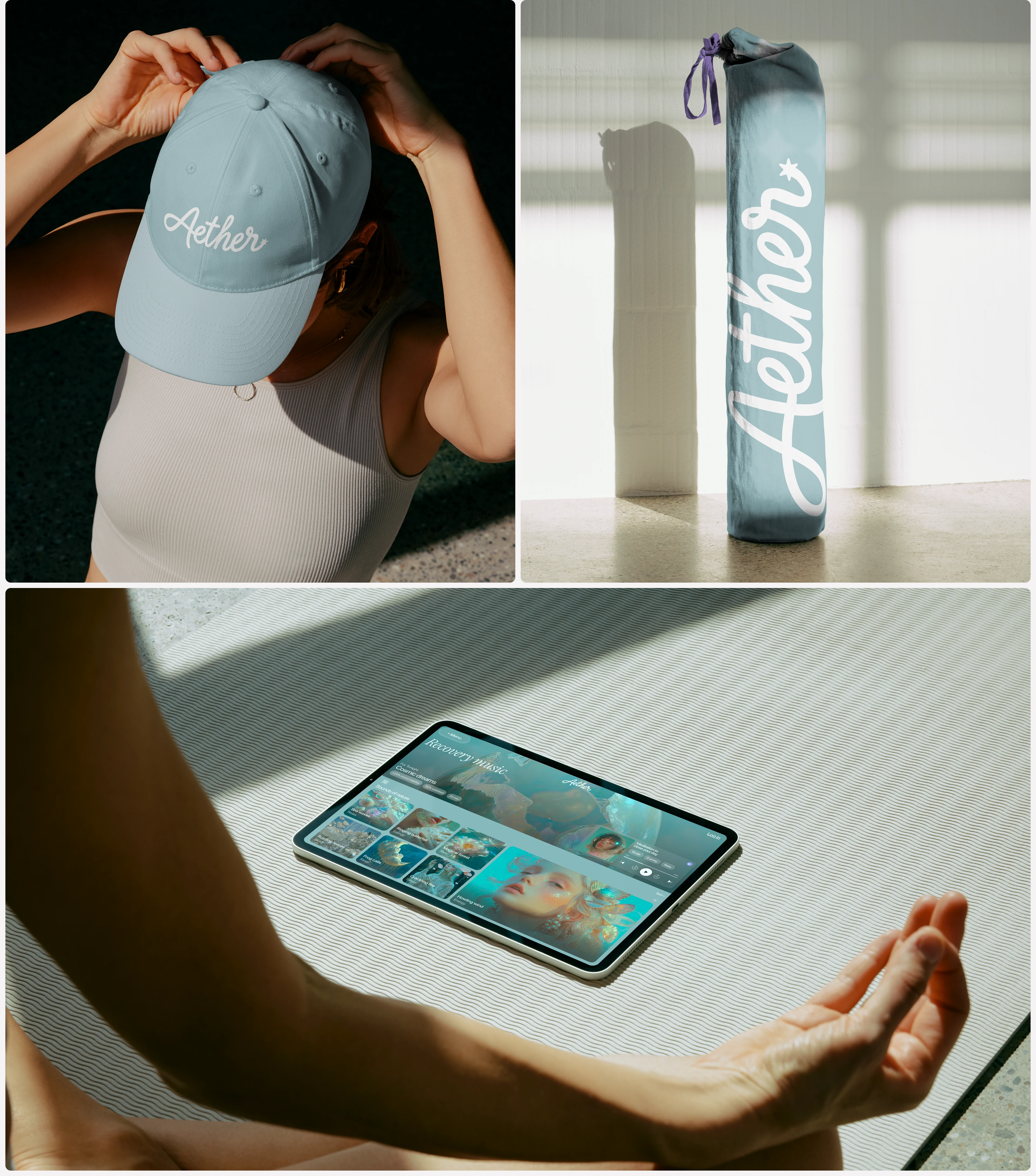 Aether | Brand identity for wellness app — Изображение №12 — Брендинг, Нейро на Dprofile