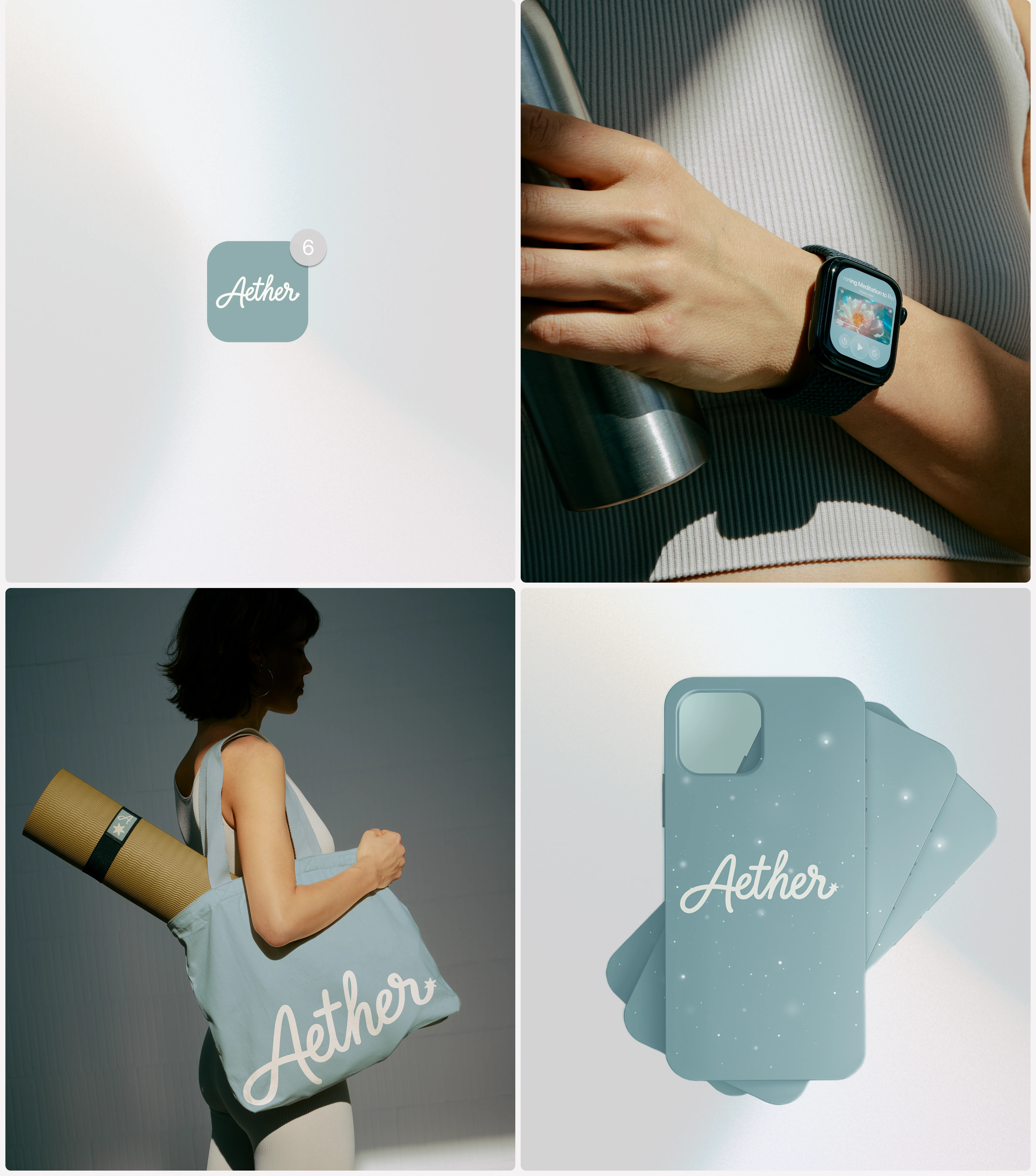 Aether | Brand identity for wellness app — Изображение №7 — Брендинг, Нейро на Dprofile