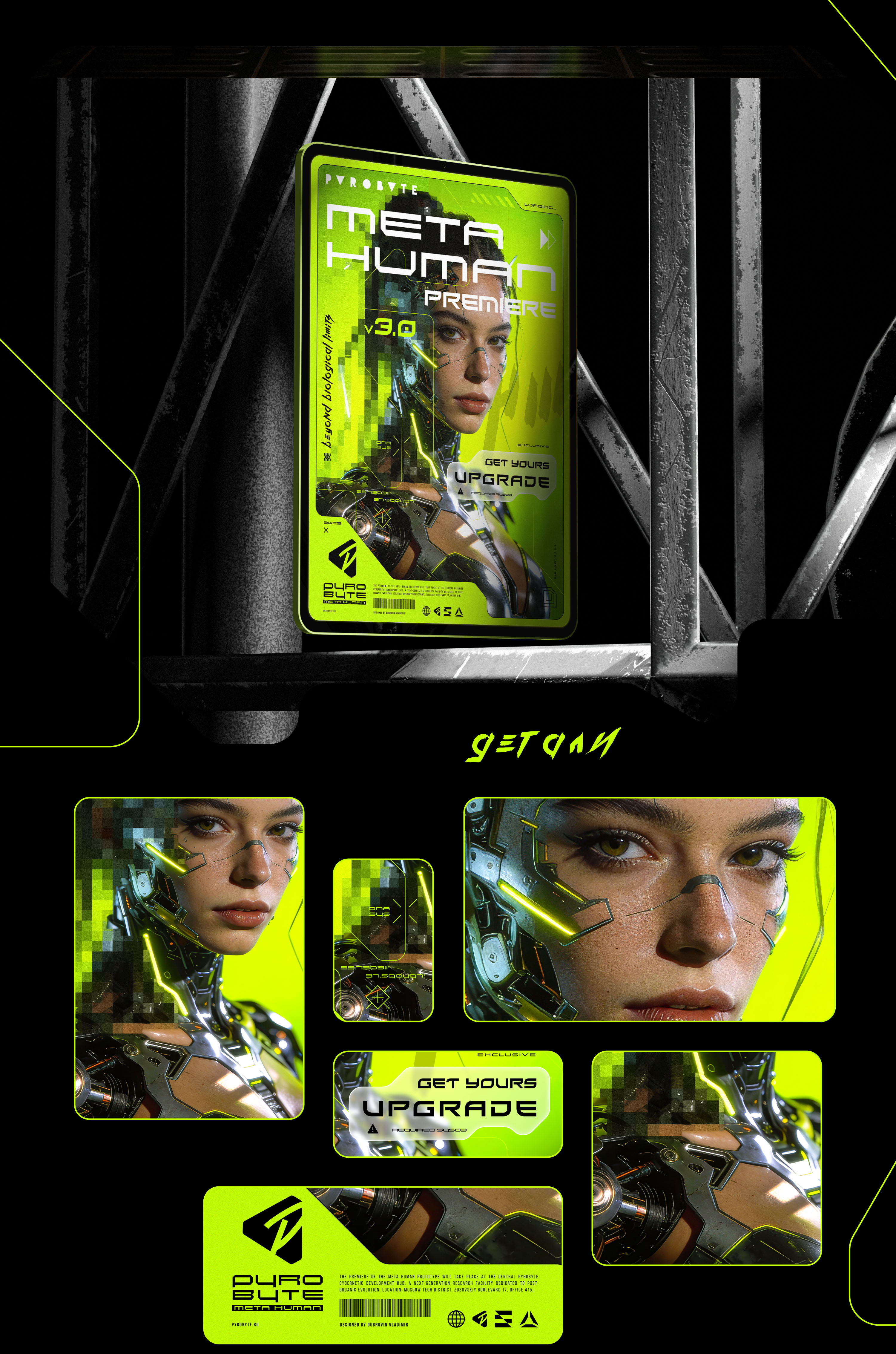 PYROBYTE | «META HUMAN» — Изображение №3 — Брендинг, Графика на Dprofile
