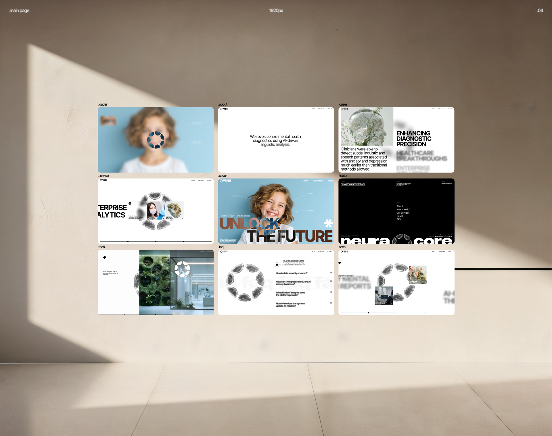 NeuraCore Labs — Изображение №3 — Интерфейсы, Брендинг на Dprofile